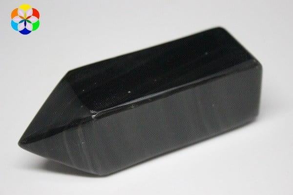 Siyah Obsidyen Taşı Piramit Uçlu