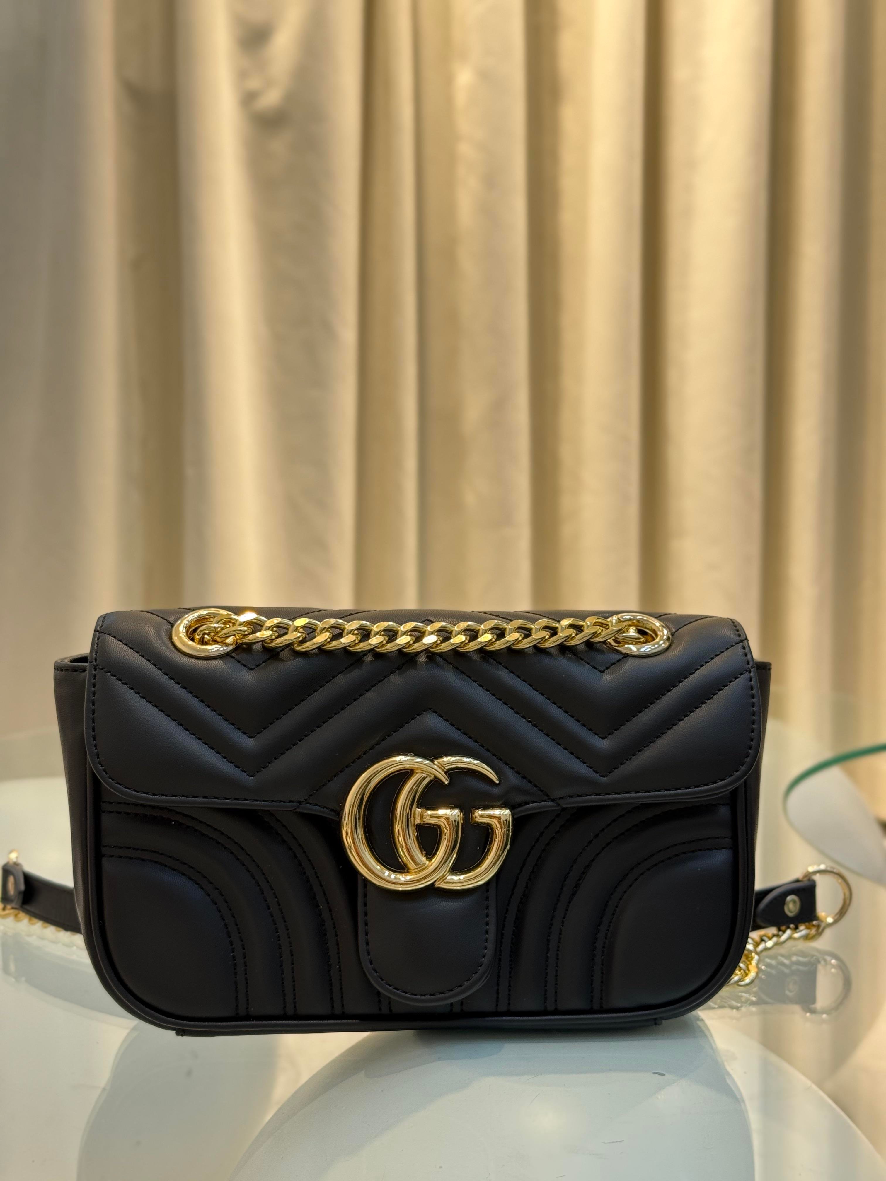 👜 İthal GG Kapitone El & Omuz Çantası – Acı Kahve