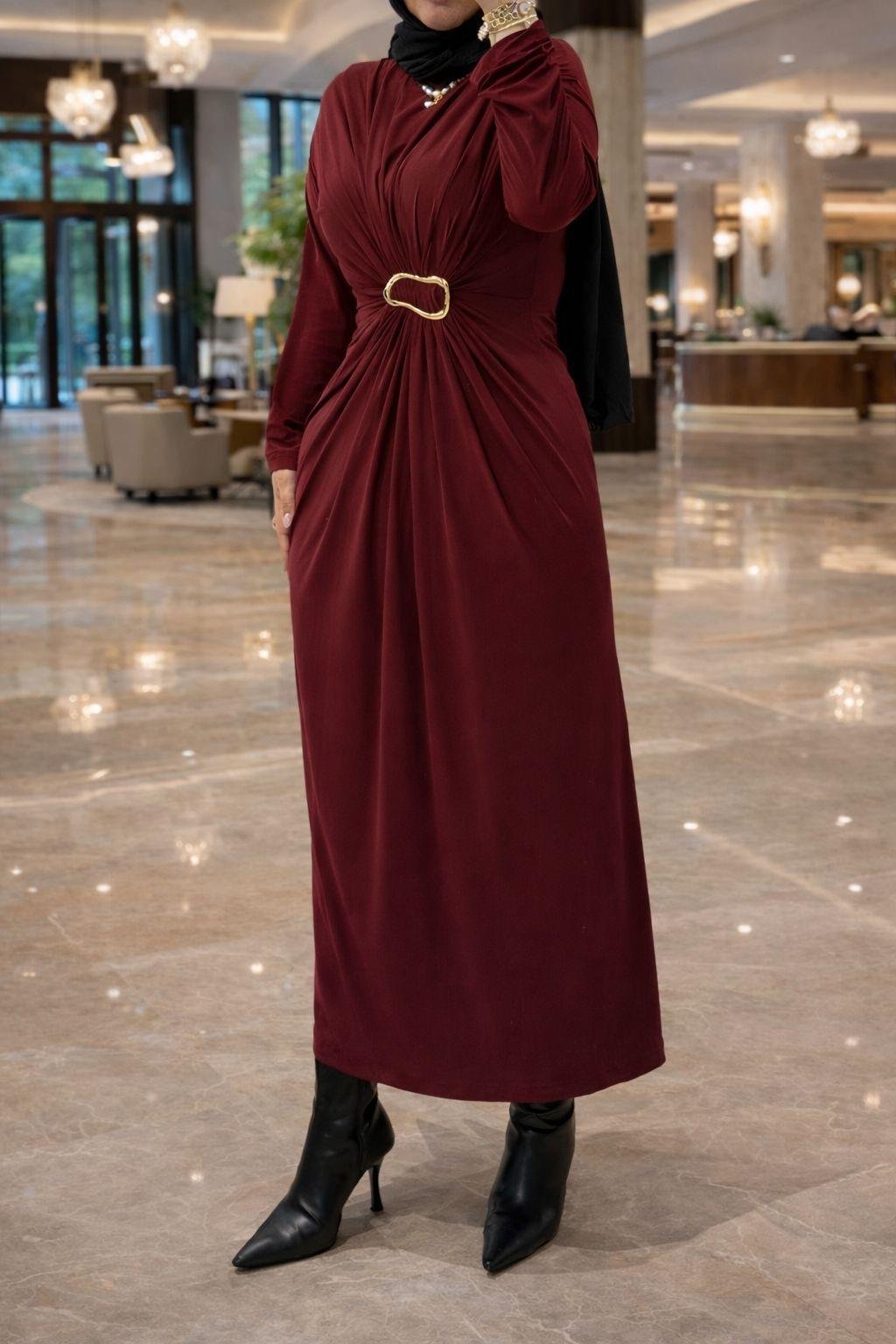 LUXE BORDO DRESS