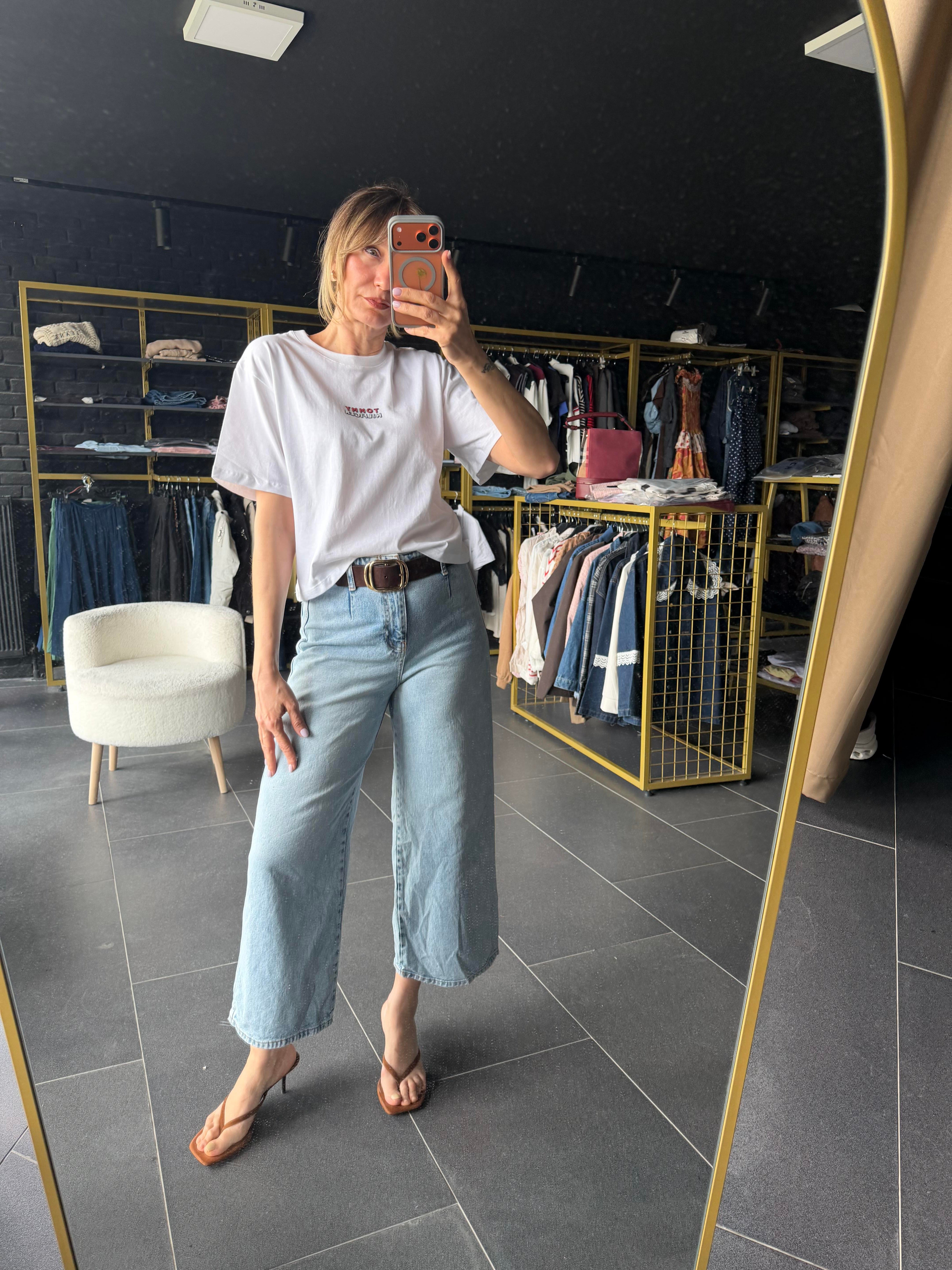 Açık Mavi Culotte Jean