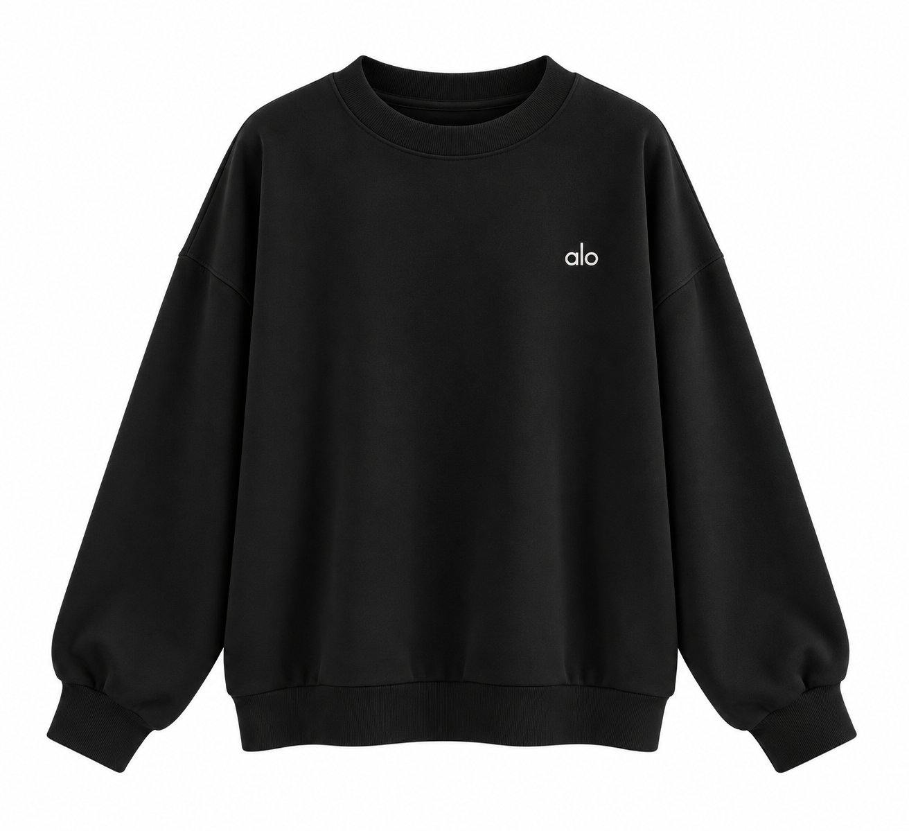 Aloha Siyah Reflektör Baskılı Sweat
