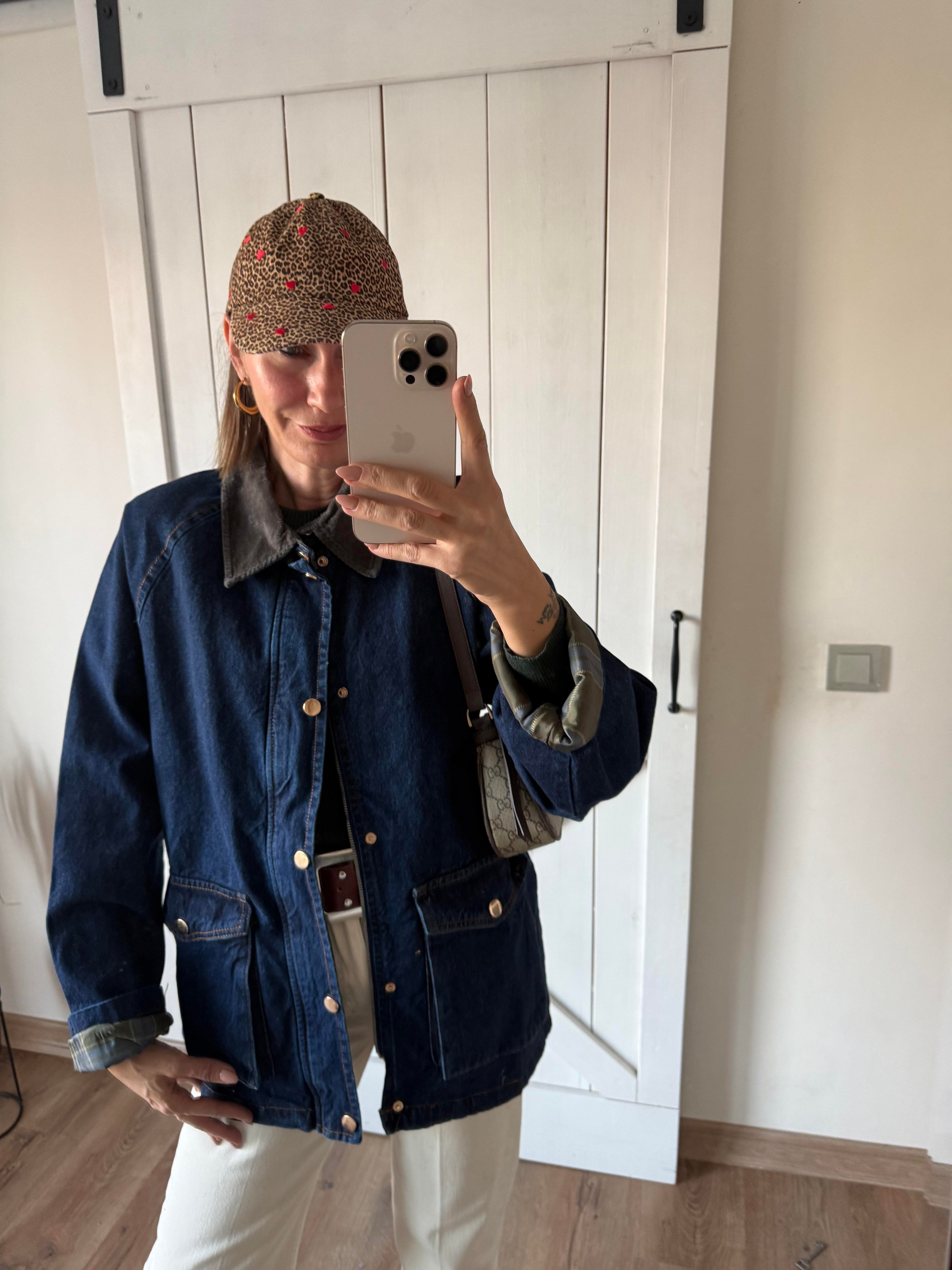 Barbour Model İçi Yeşil Ekoseli Kadife Yakalı Ceket