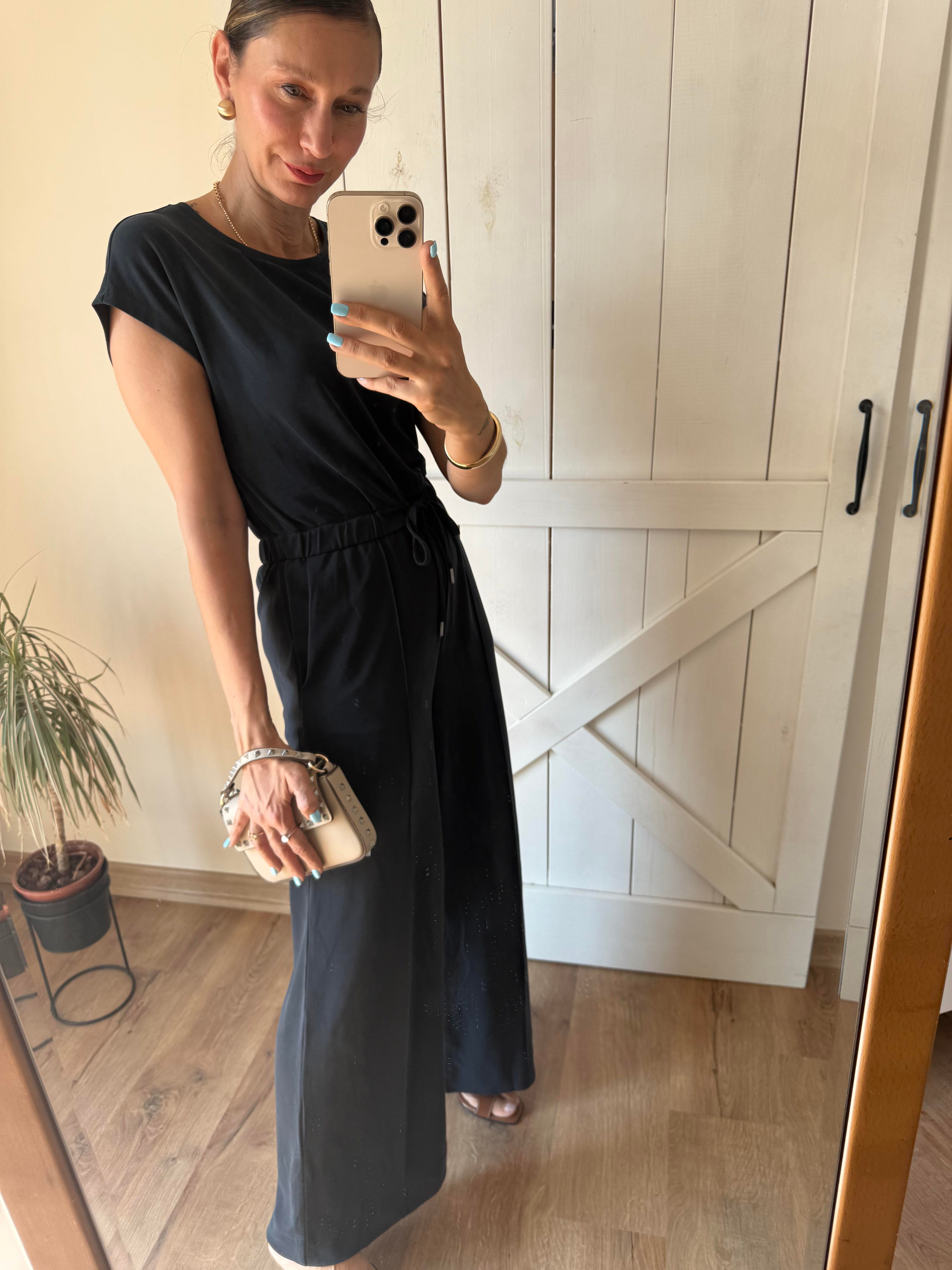 Belden Büzgülü Çima Dikişli Tulum