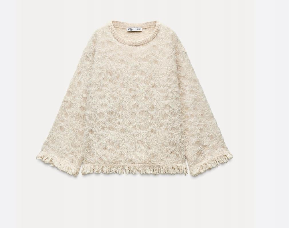 Bilek Ve Etek Ucu İpli Dalgalı Triko Zr