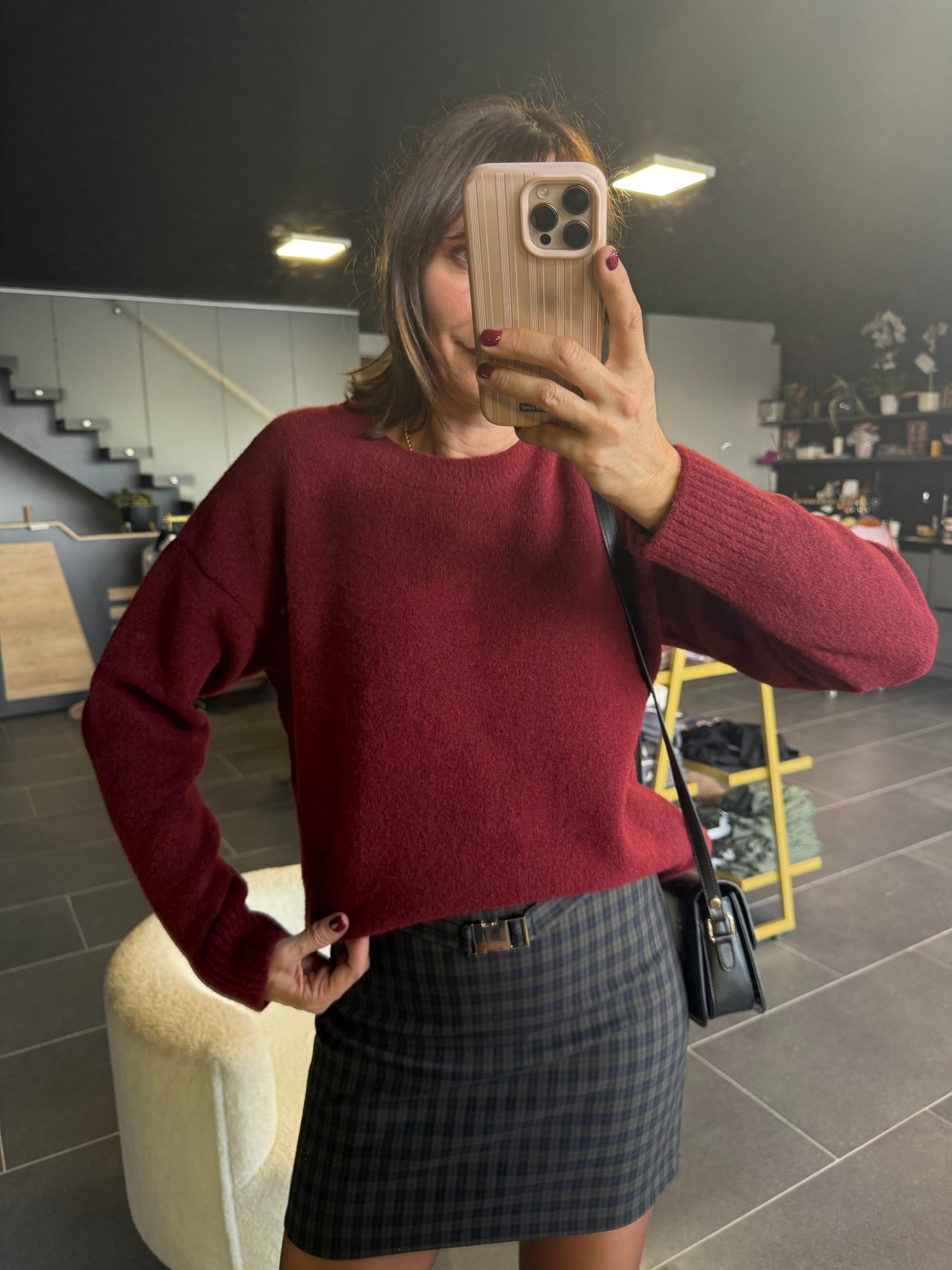 Bordo Basic Zr Yumoş Kazak