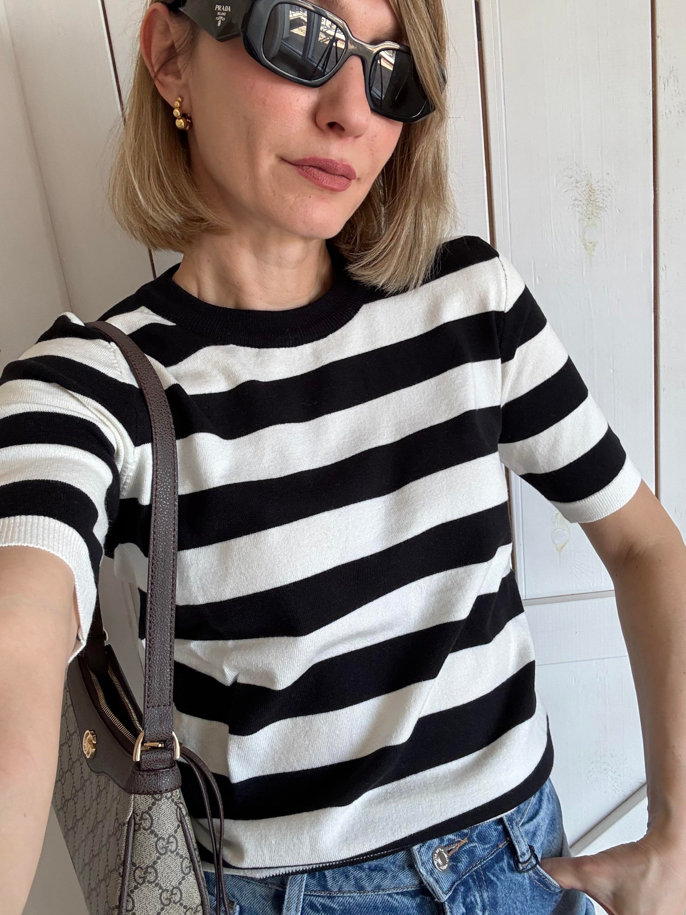 Çizgili Triko Tshirt