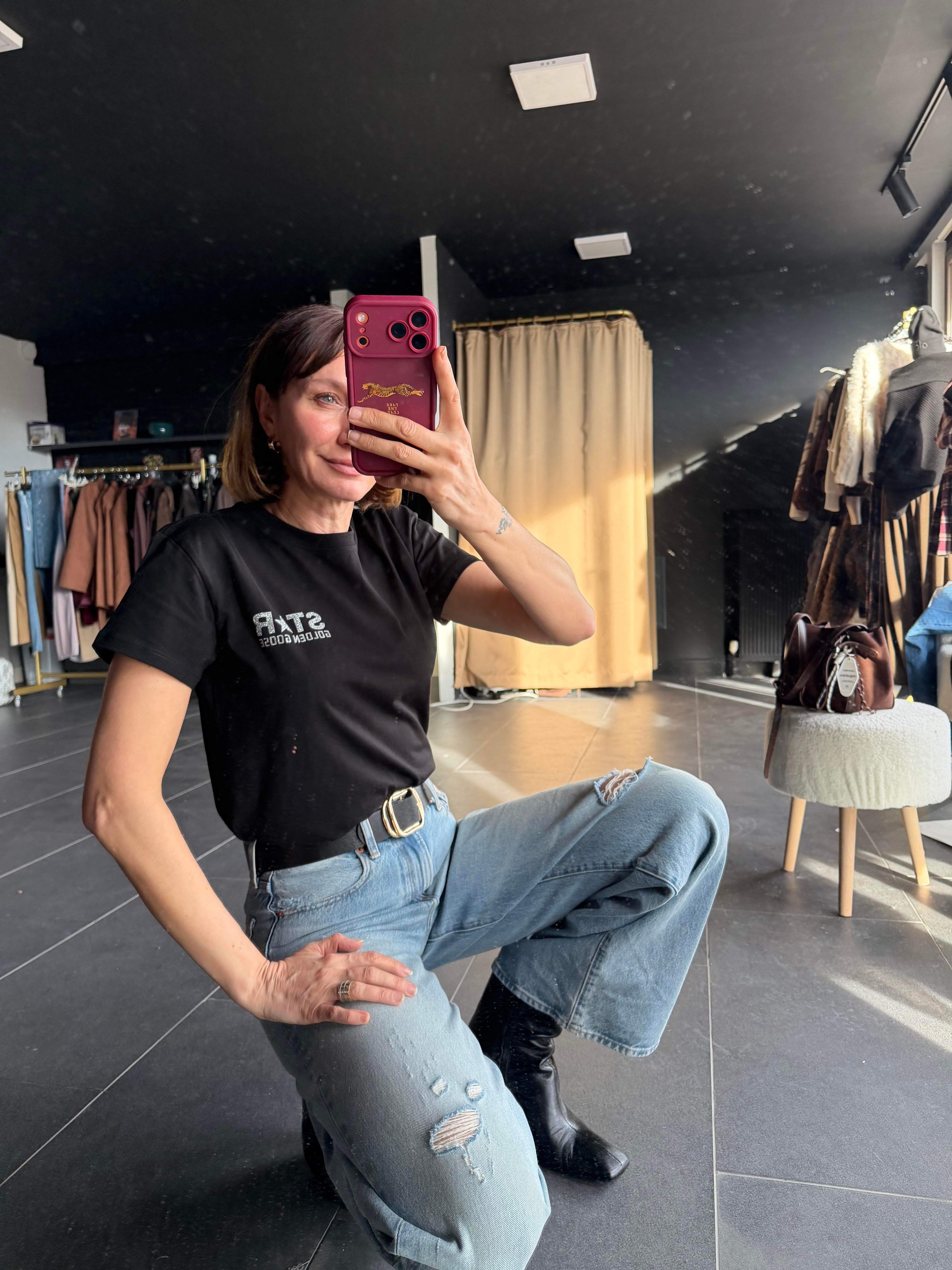 Goose Siyah Tshirt! Star