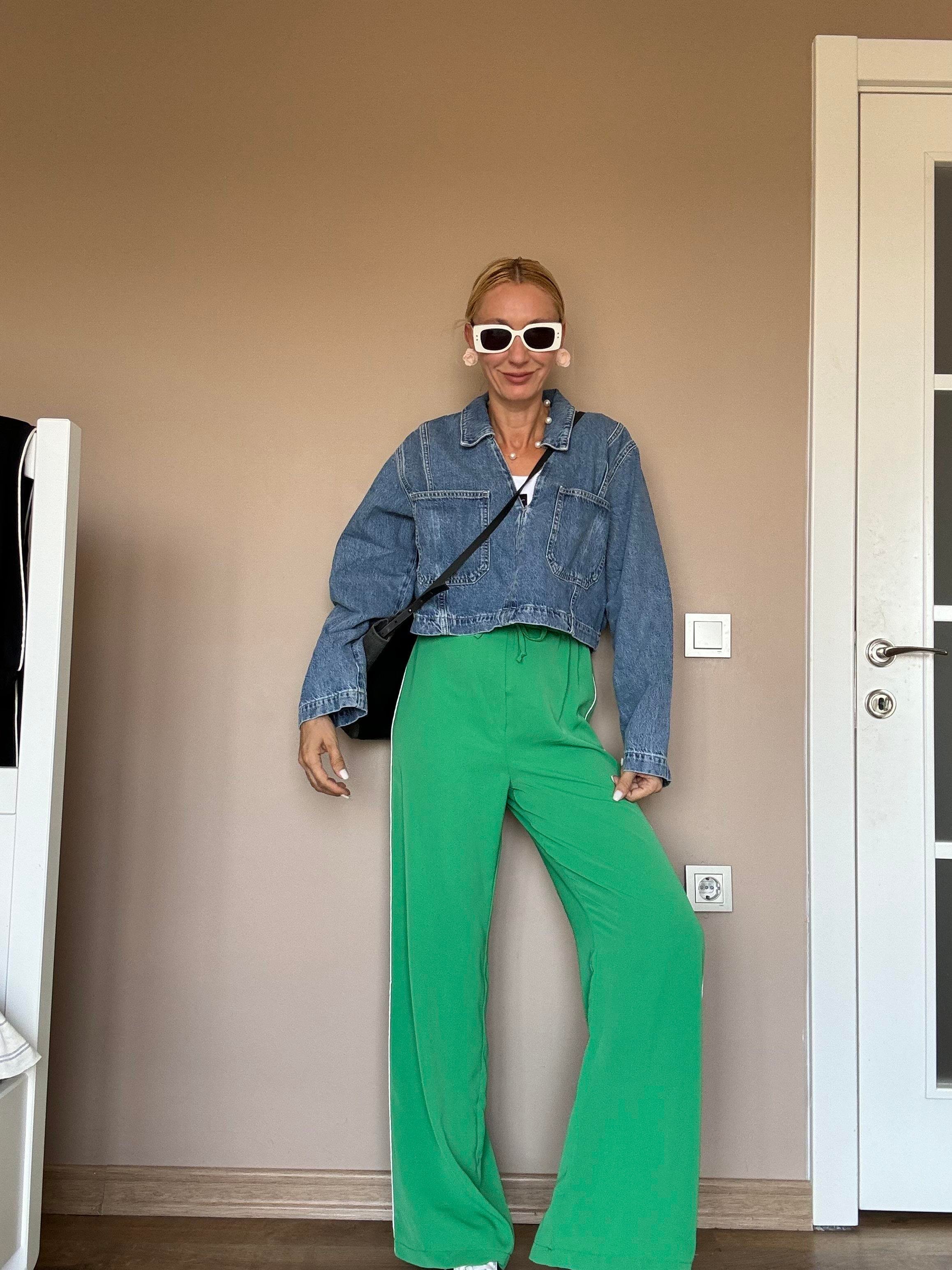 Greentea Yanları Şeritli Pantolon