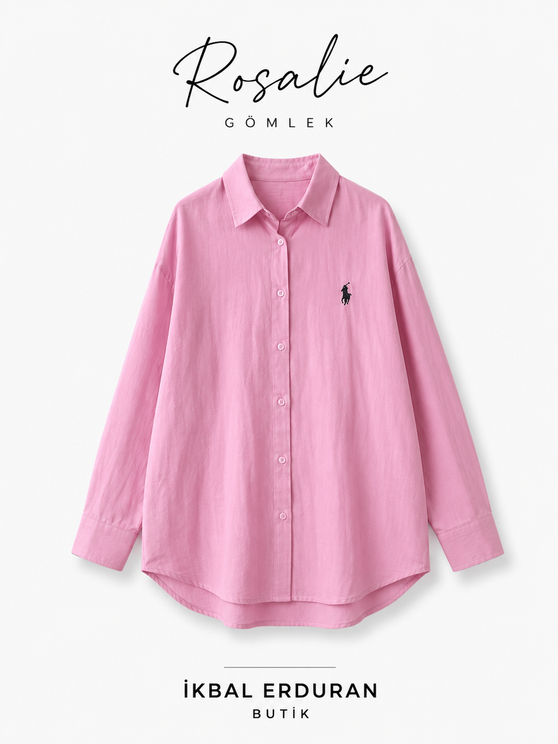 İko Gömleği Pembe Rahat 