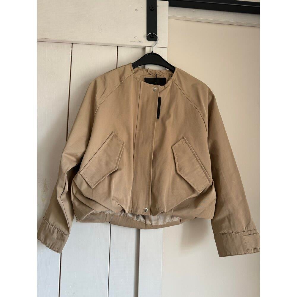 Kadın Bej Bomber Ceket