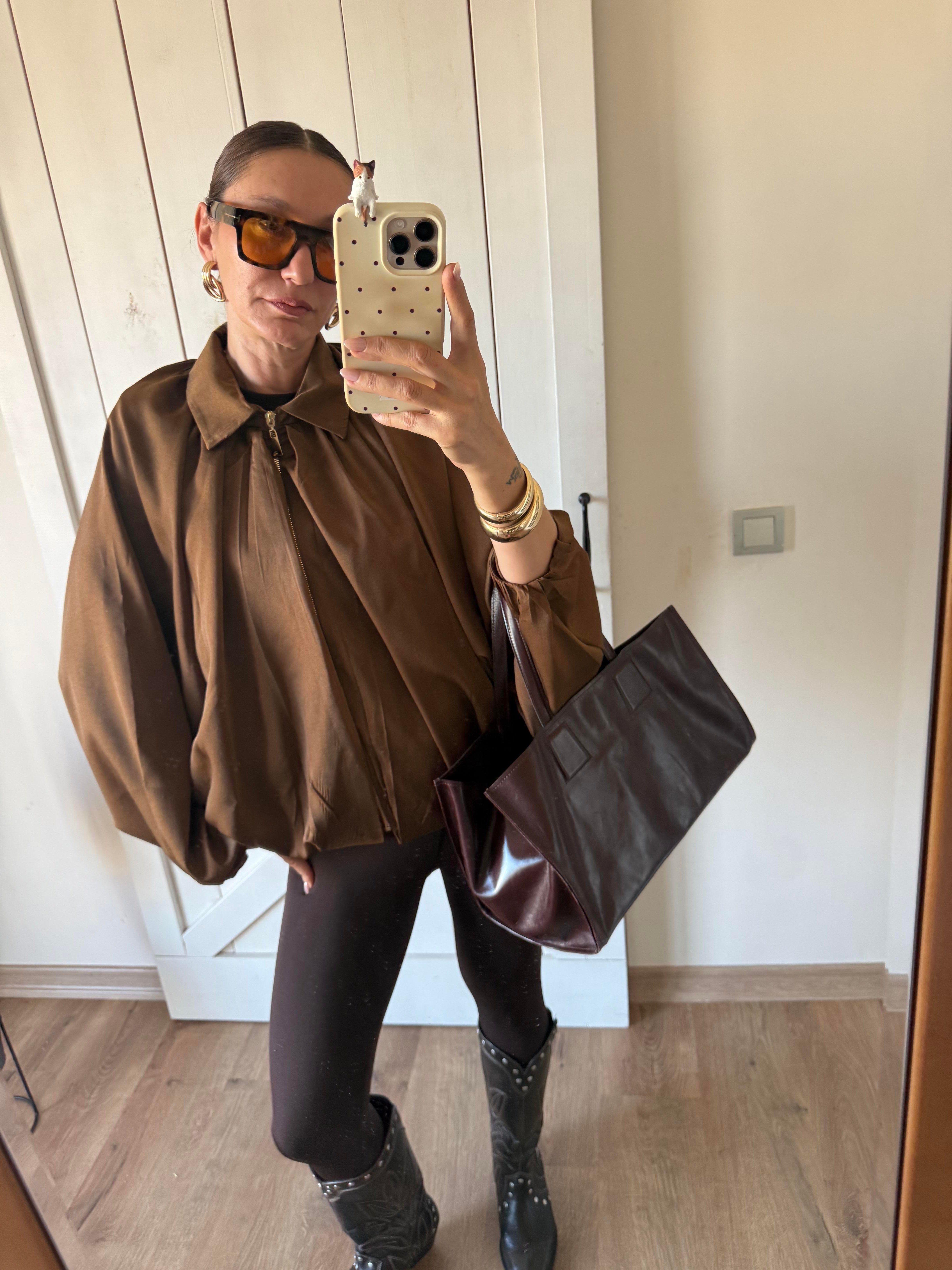 Kahve Premium Bomber Ceket