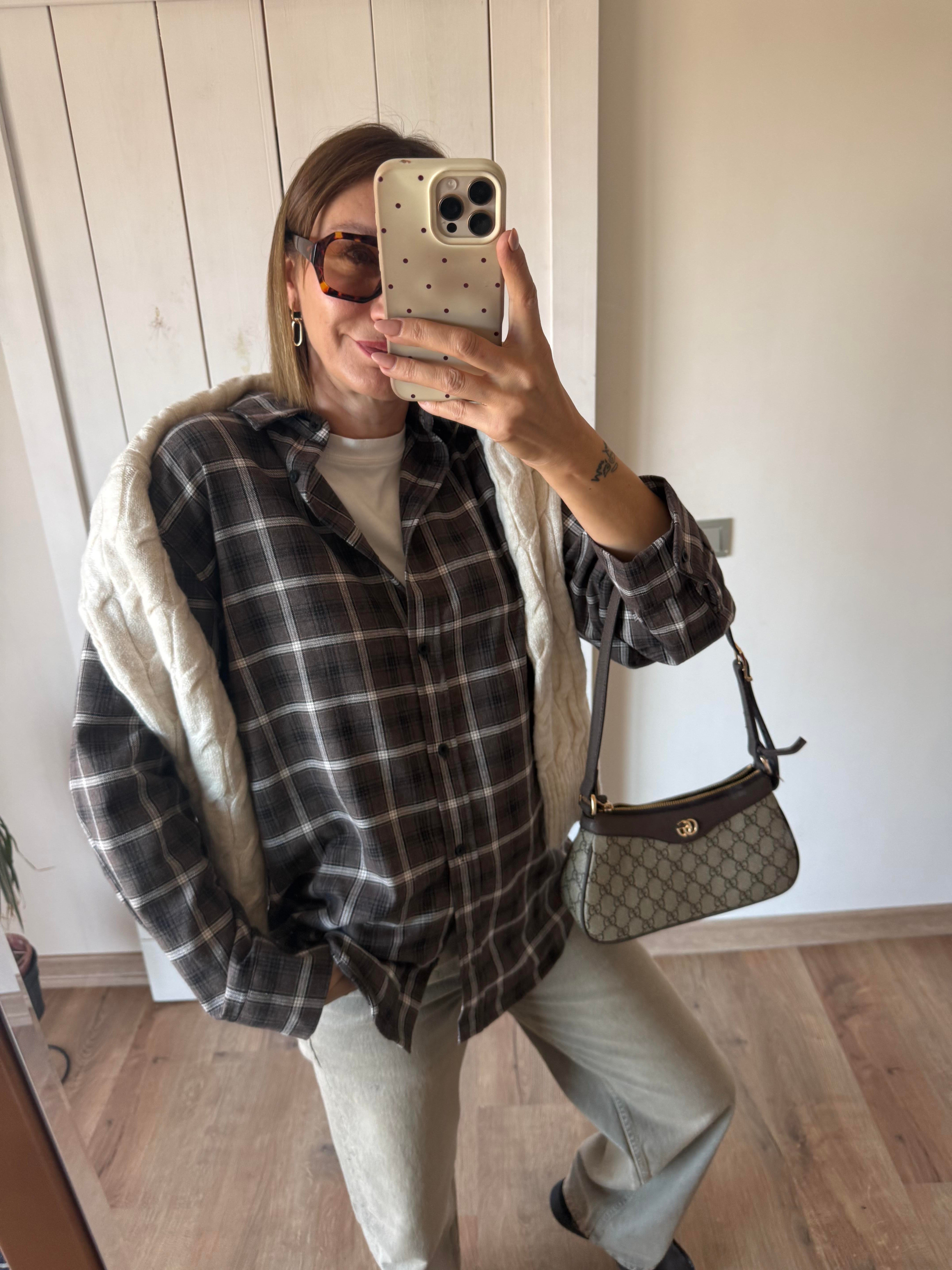 Kahve Rahat Kesim Oduncu Gömleği