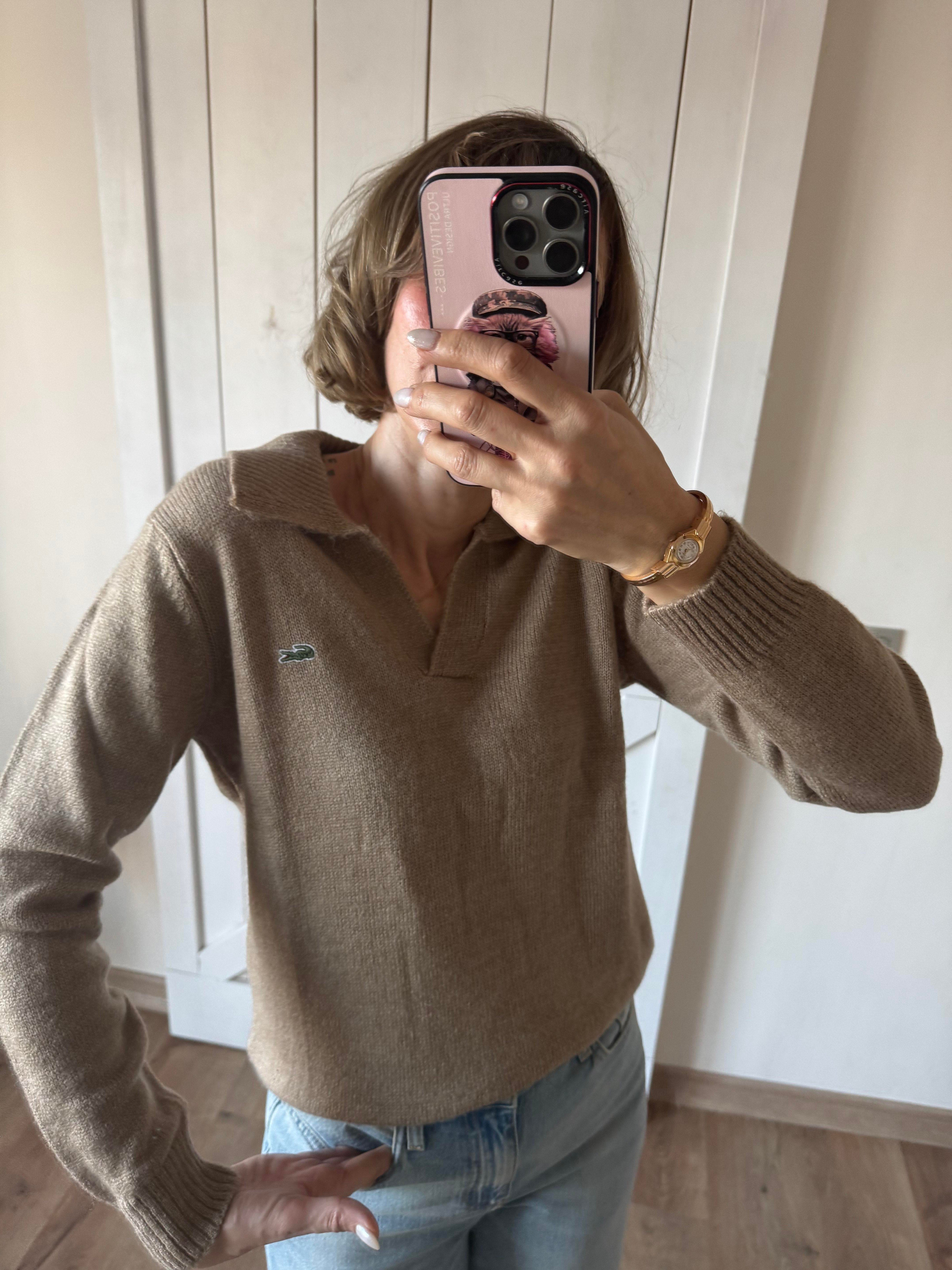 Kaşmir Lcs Toprak Polo Yaka Sweat