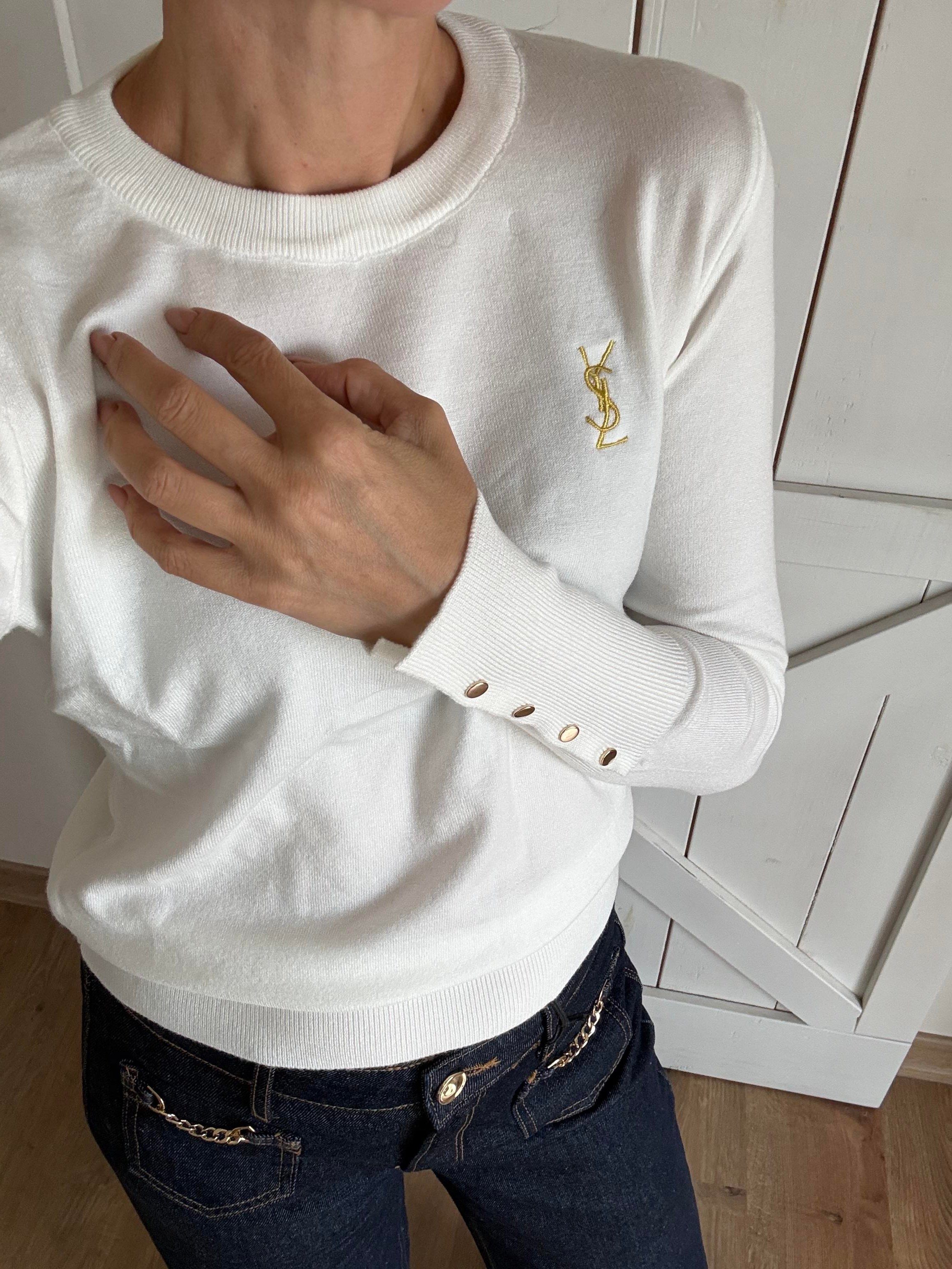 Kırık Beyaz Bilekleri Zımbalı Ys Triko