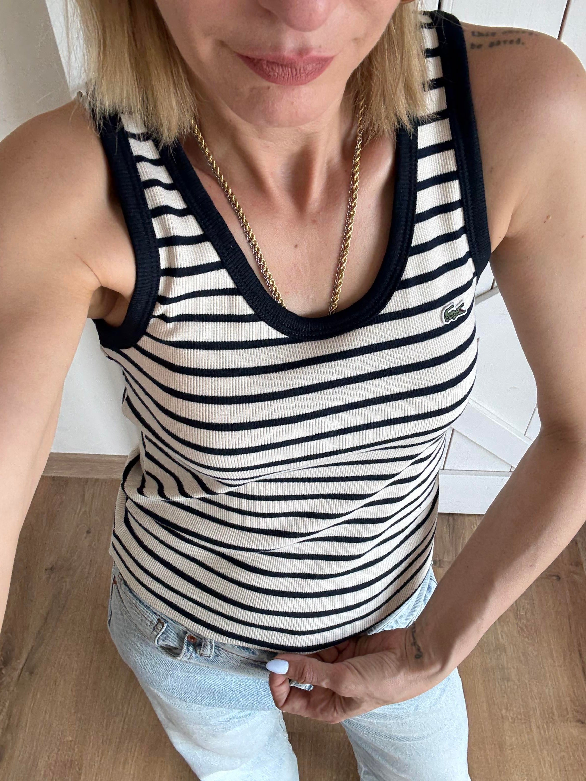 Lacivert Çizgili Atlet