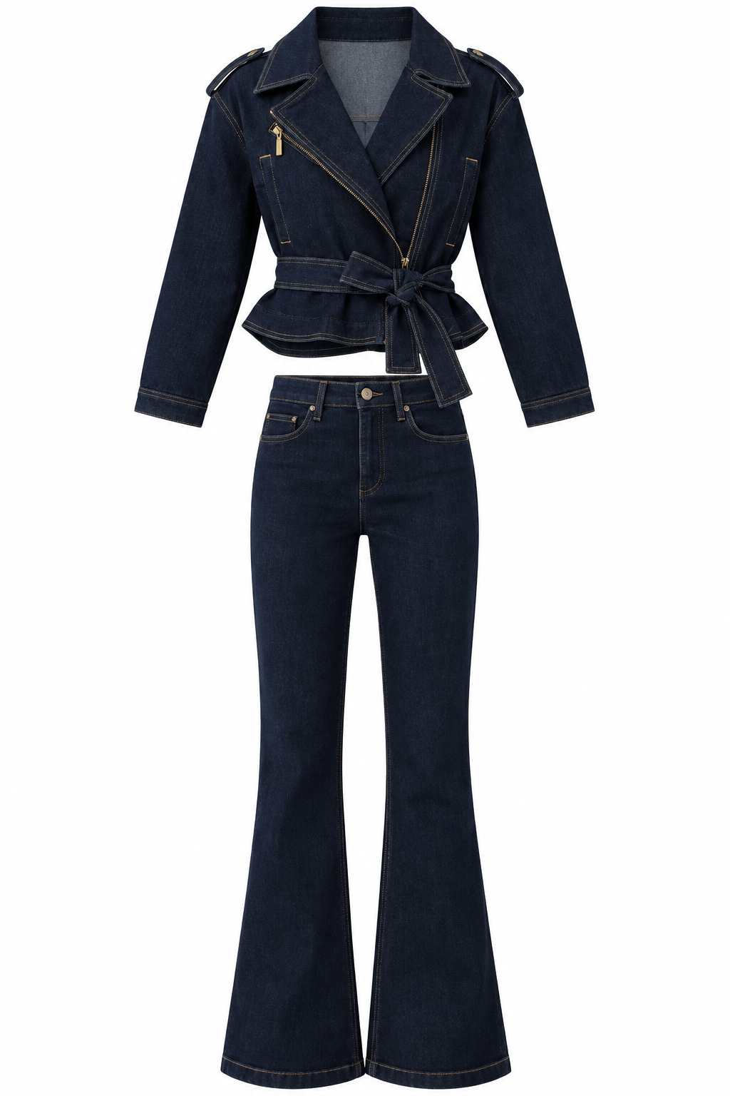 Marka Model Denim Üst Pantolon Takım
