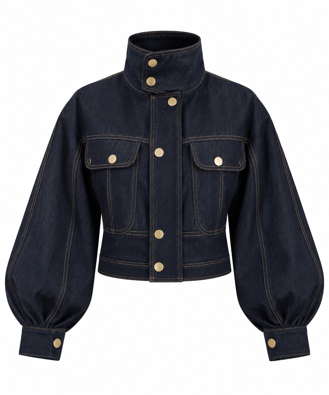 Marka Model Gold Düğmeli Denim Ceket