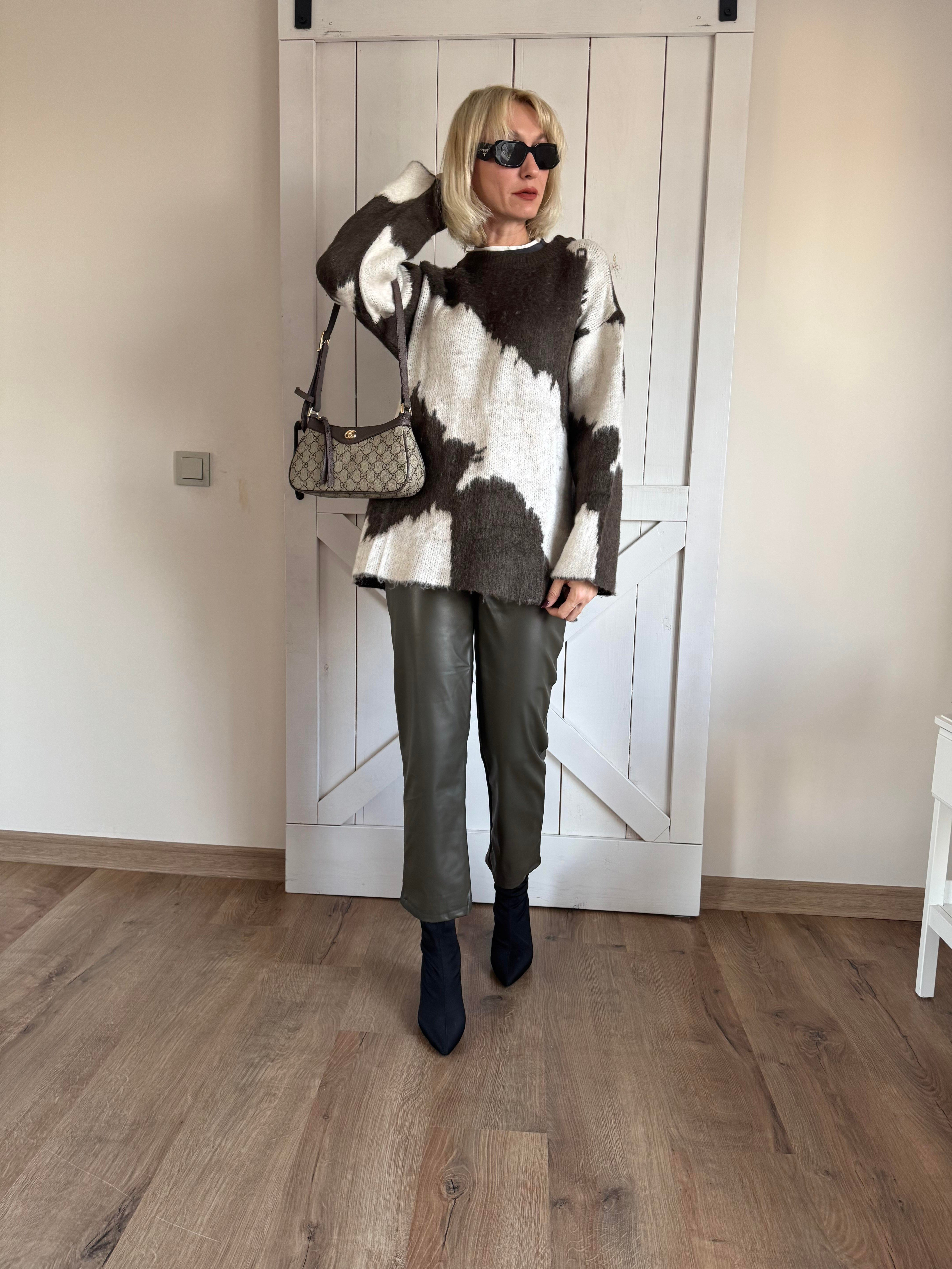 Mng Deri Haki Pantolon