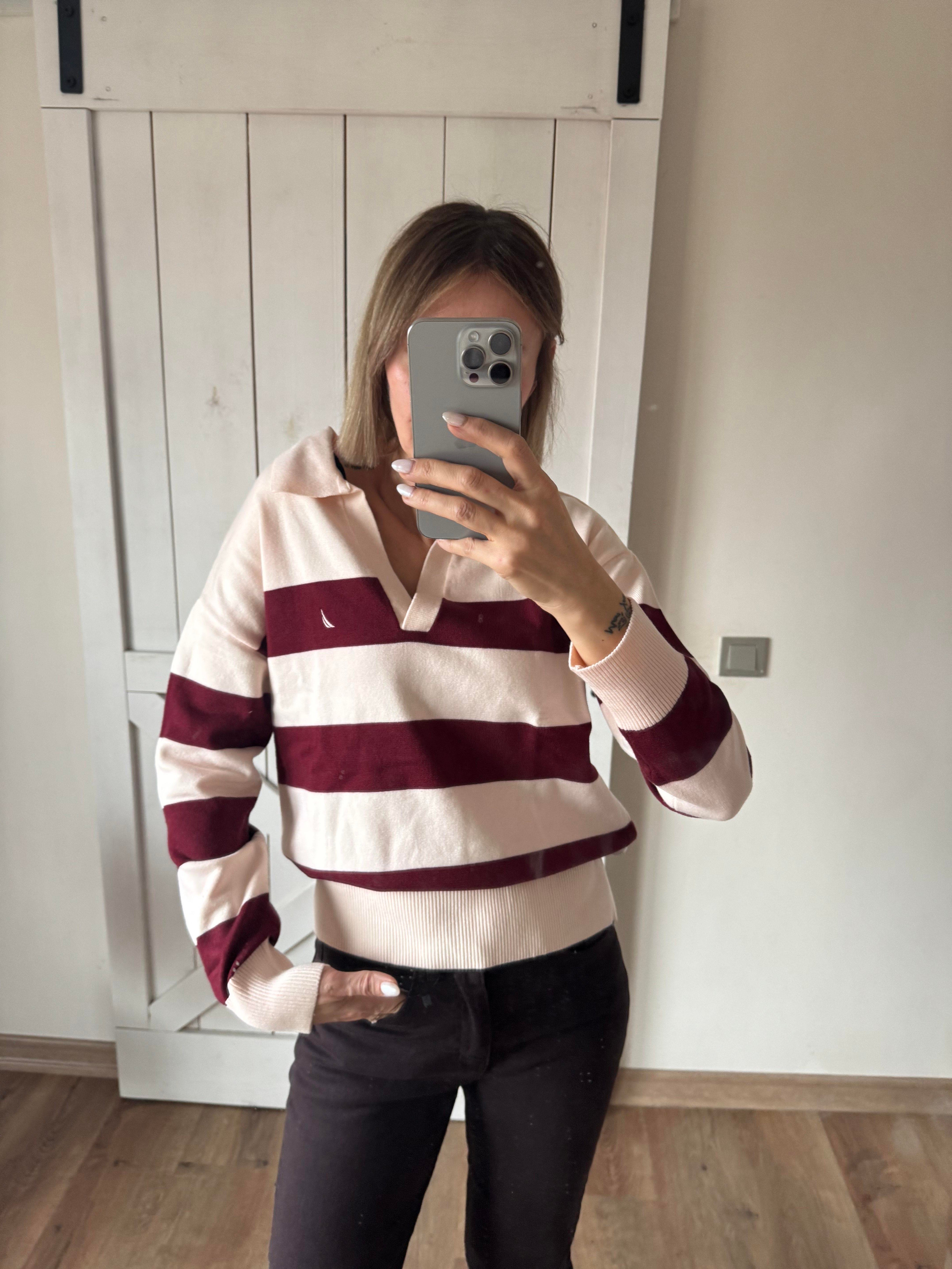 Nc Çizgili Polo Yaka