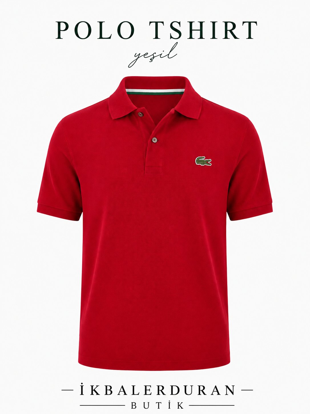 Polo Yaka Lcs Kırmızı Tshirt