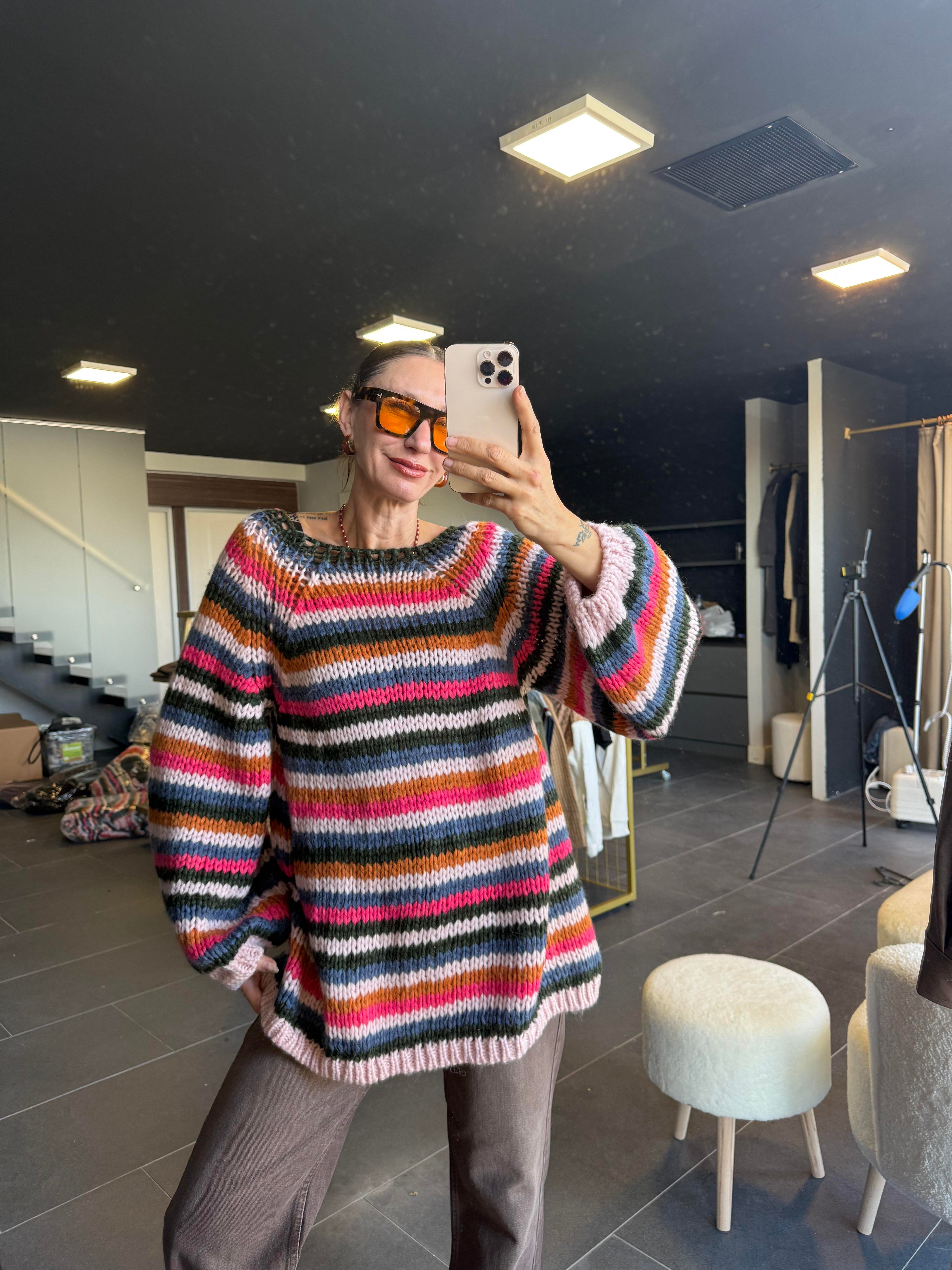 Renkli Salaş Tunik Kazak Next