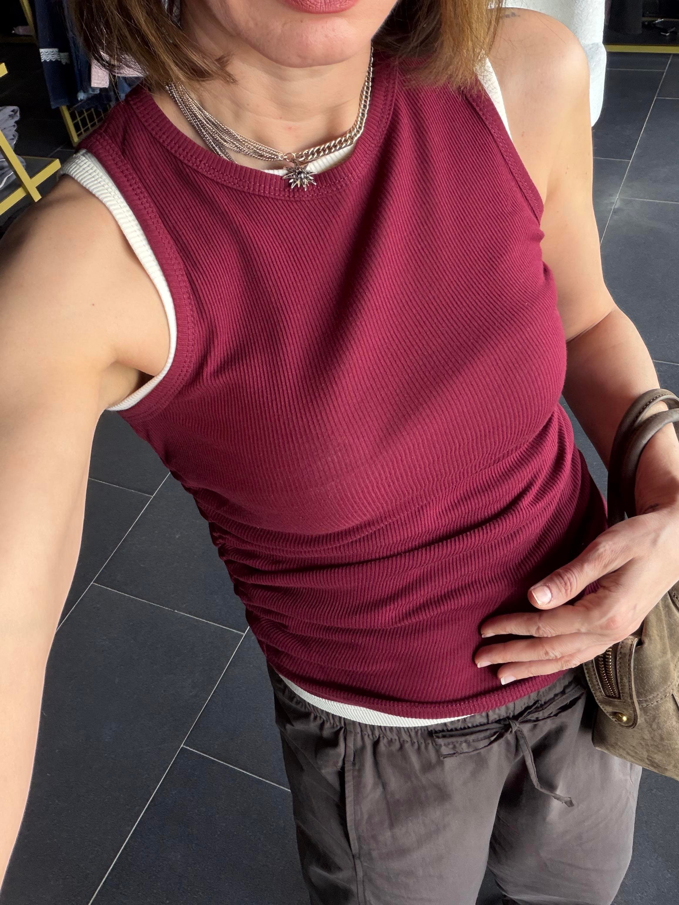 Rustik Çift Etkili Bordo Atlet