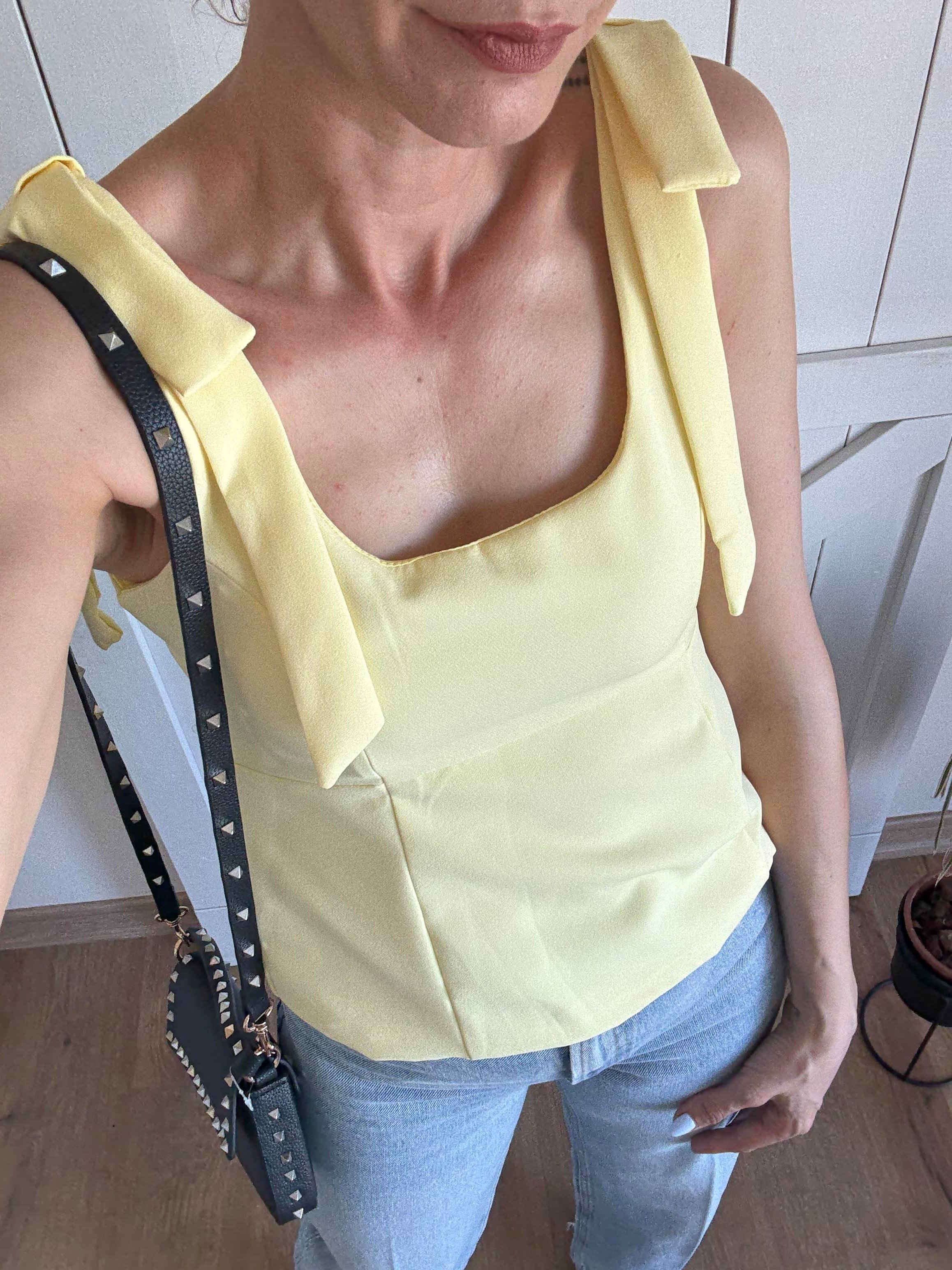 Sarı Fiyonklu Strec Top