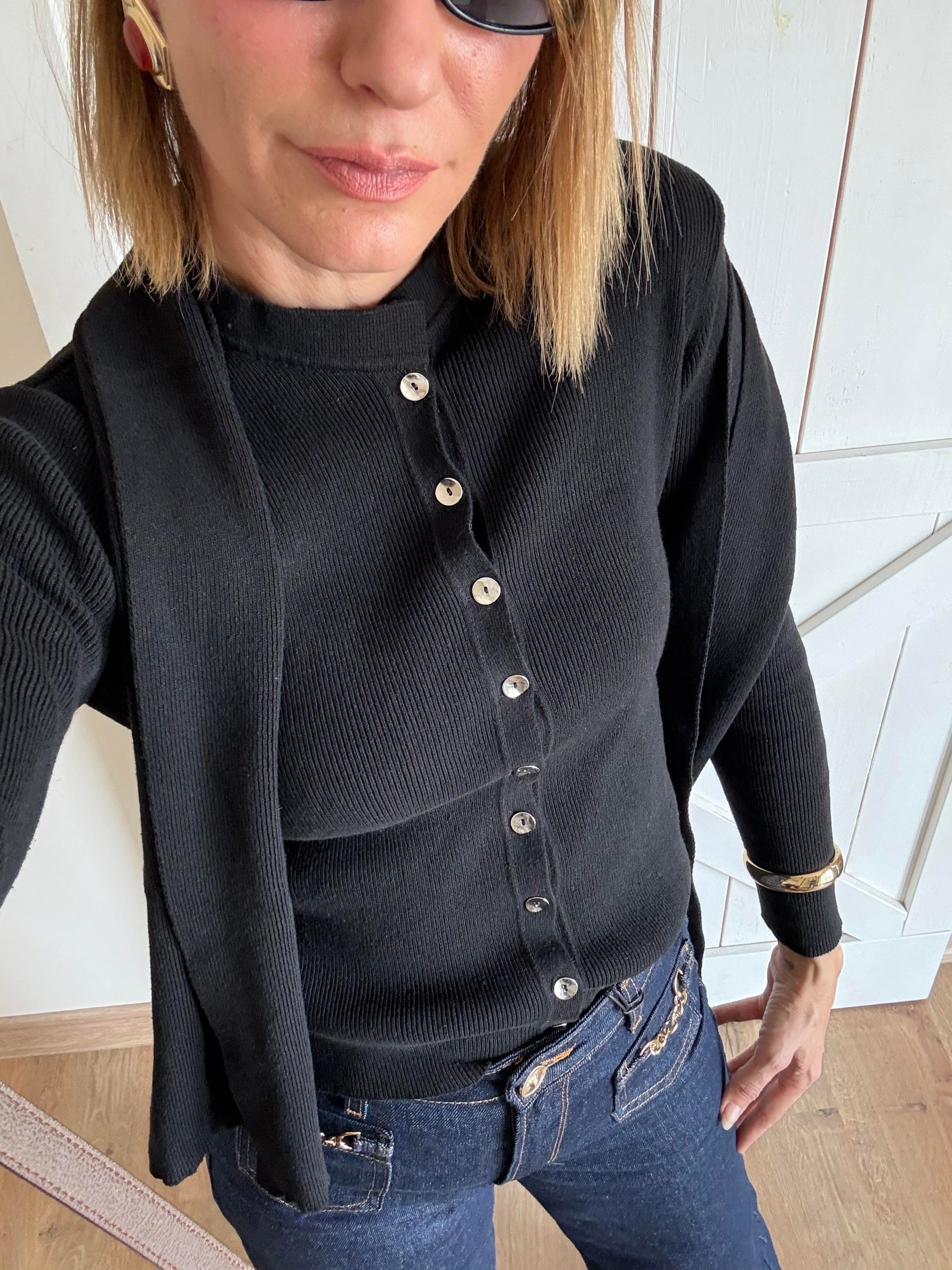 Siyah Atkılı Zr Hırka