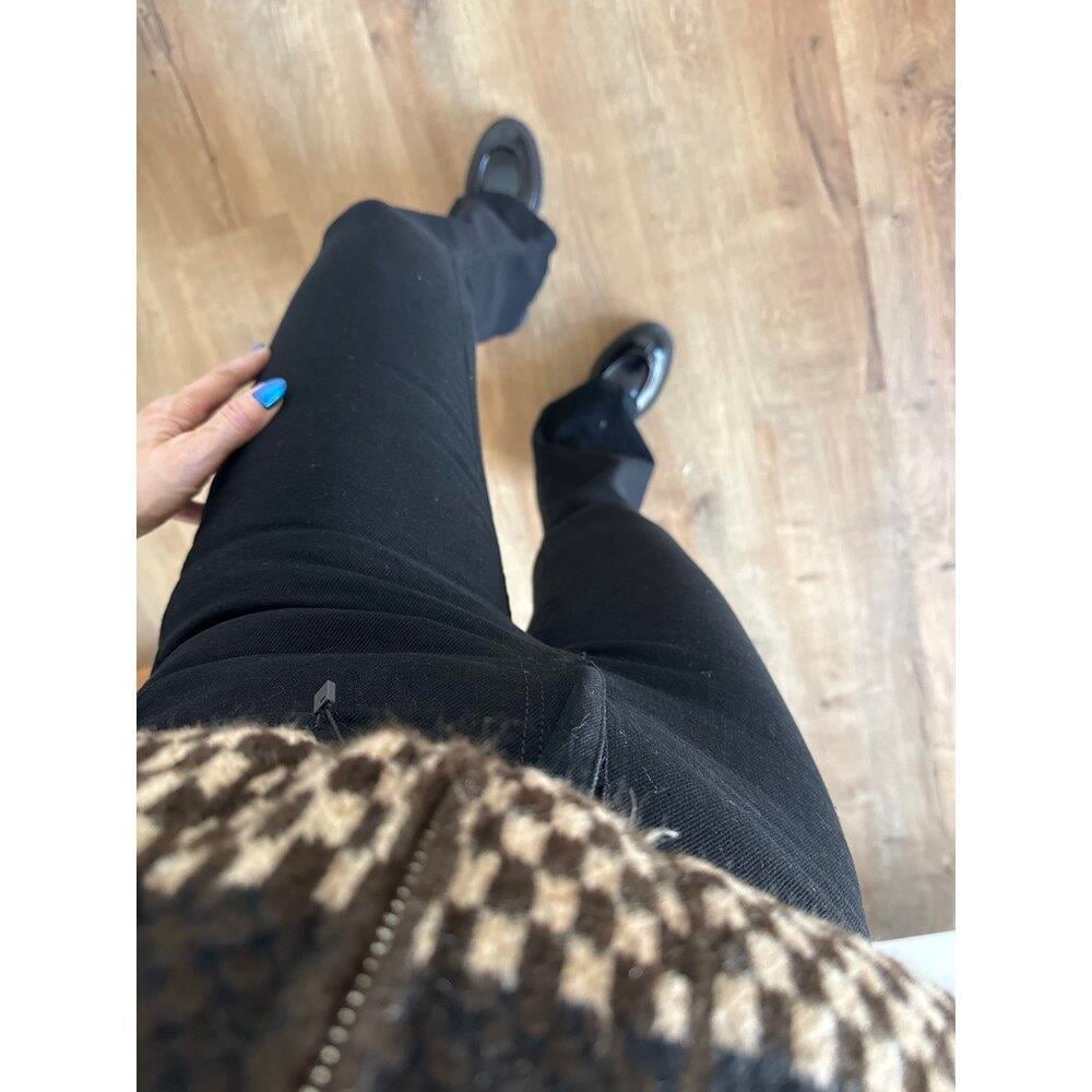 Siyah İspanyol Paça Likralı Toparlayacı Jean Pantolon