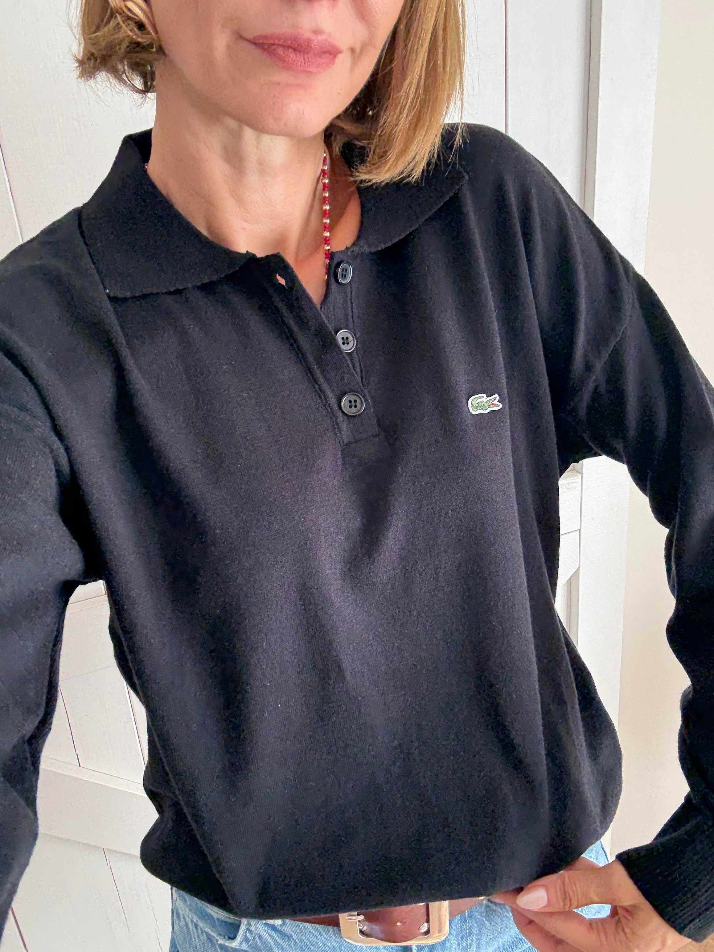 Siyah Polo Yaka Premium Triko 