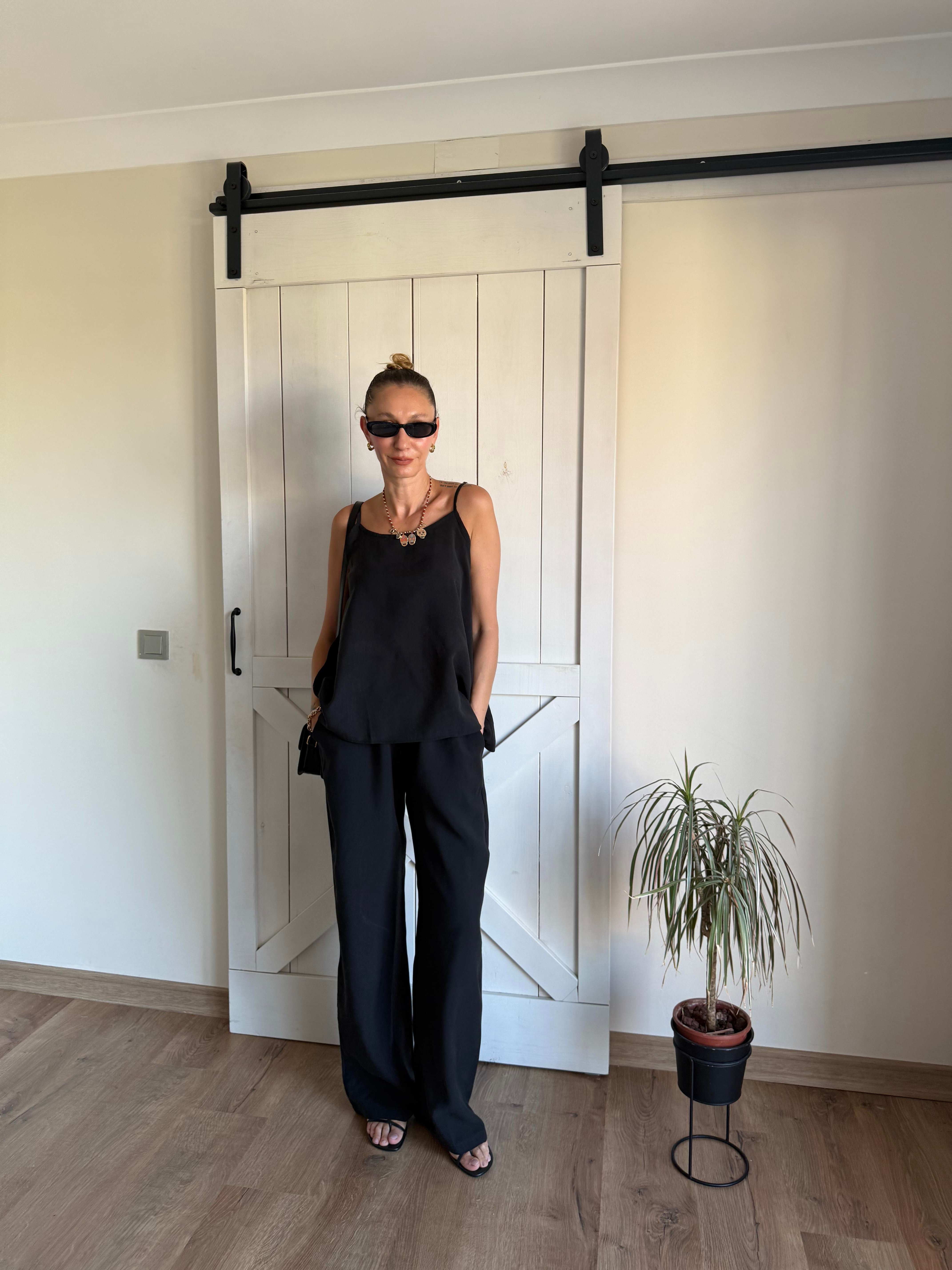 Tensel Atlet Pantolon Massi Siyah Takım