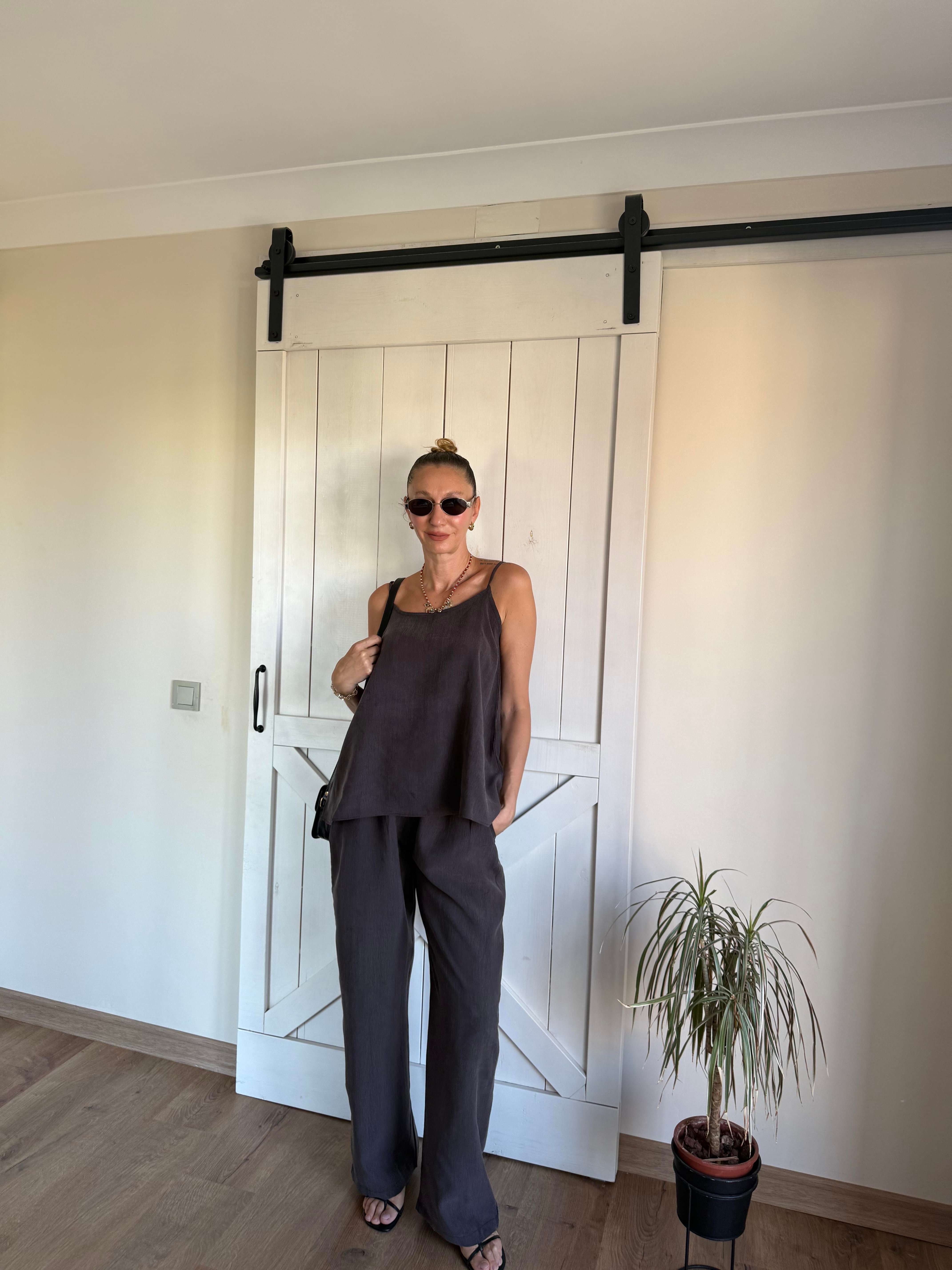 Tesenl Atlet Pantolon Massi Kahve Takım