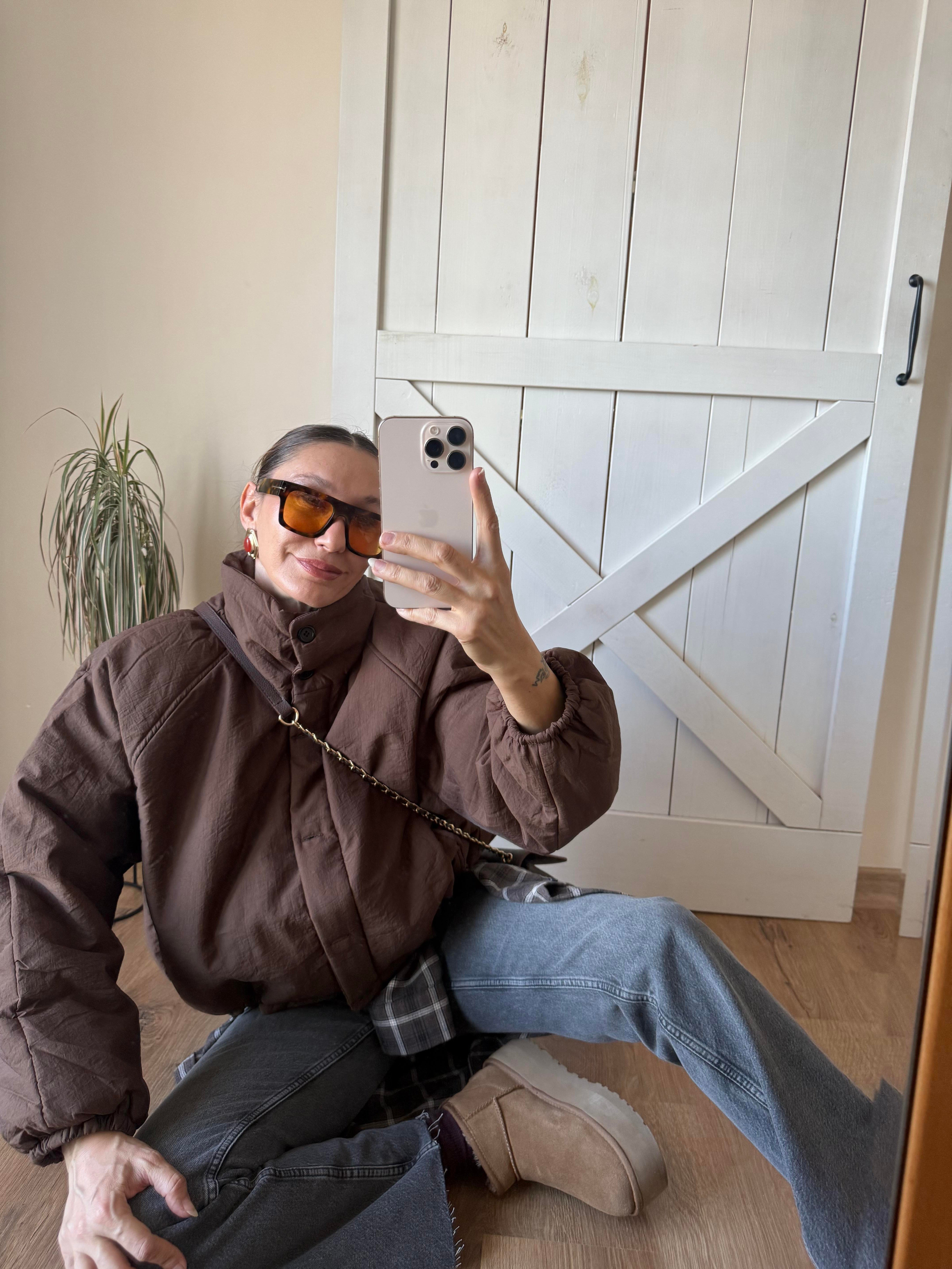 Tok Dokulu Şişme Mont