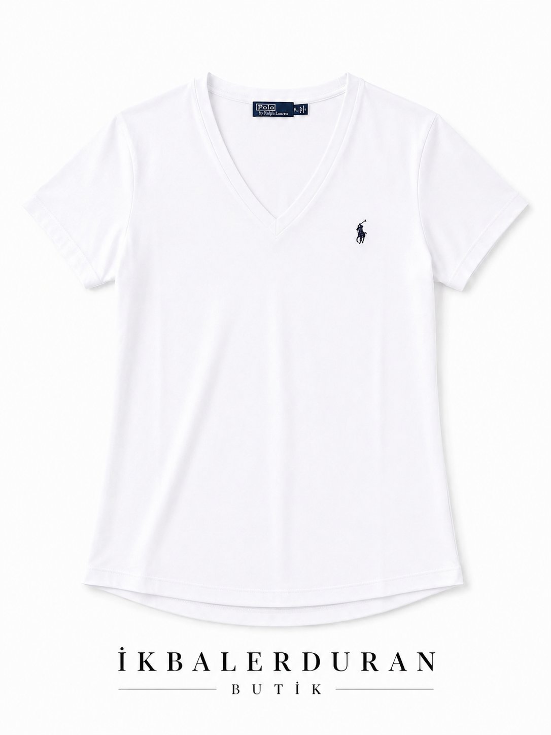 V Yaka Beyaz Tshirt