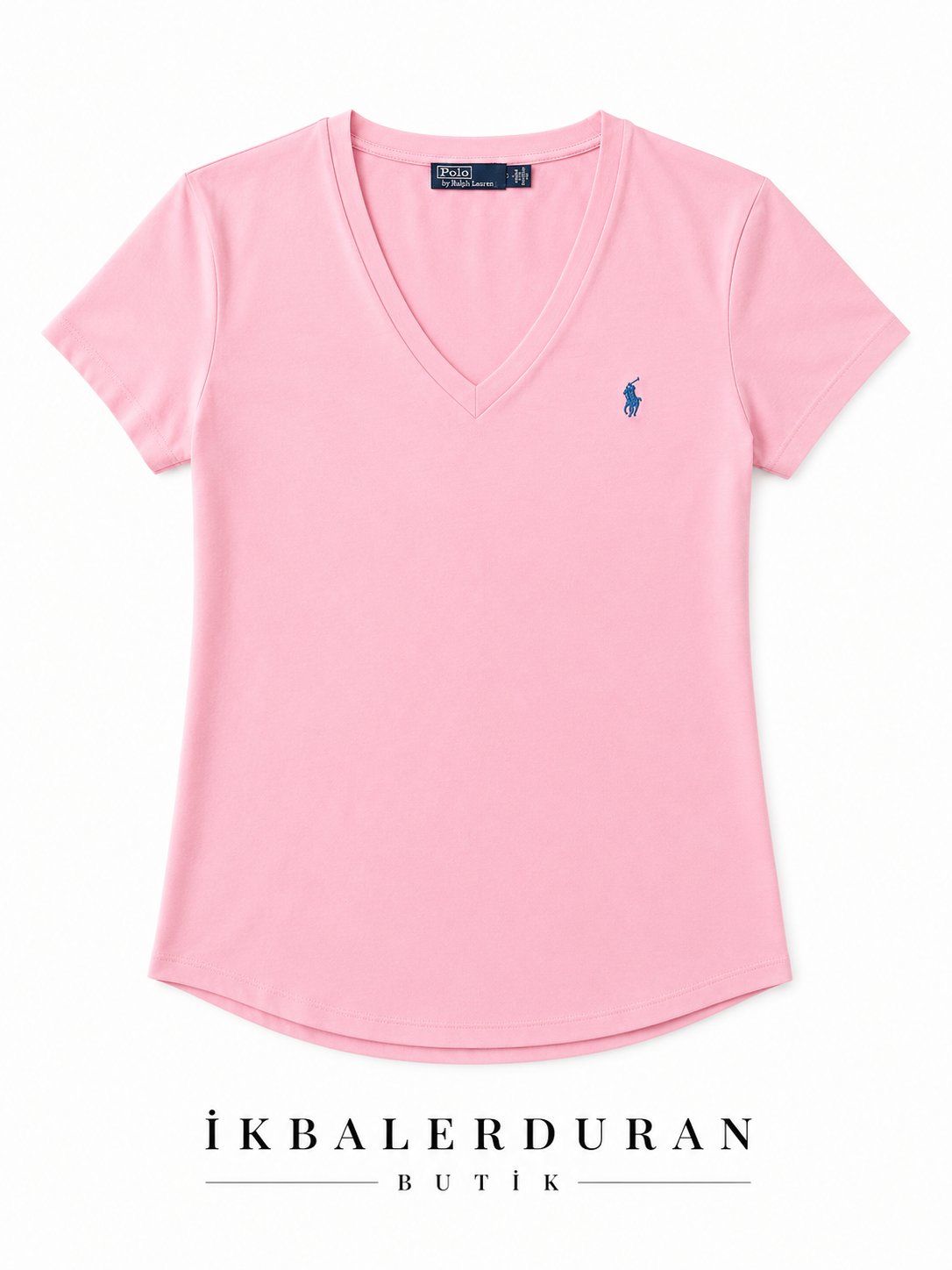 V Yaka Kiraz Çiçeği Tshirt