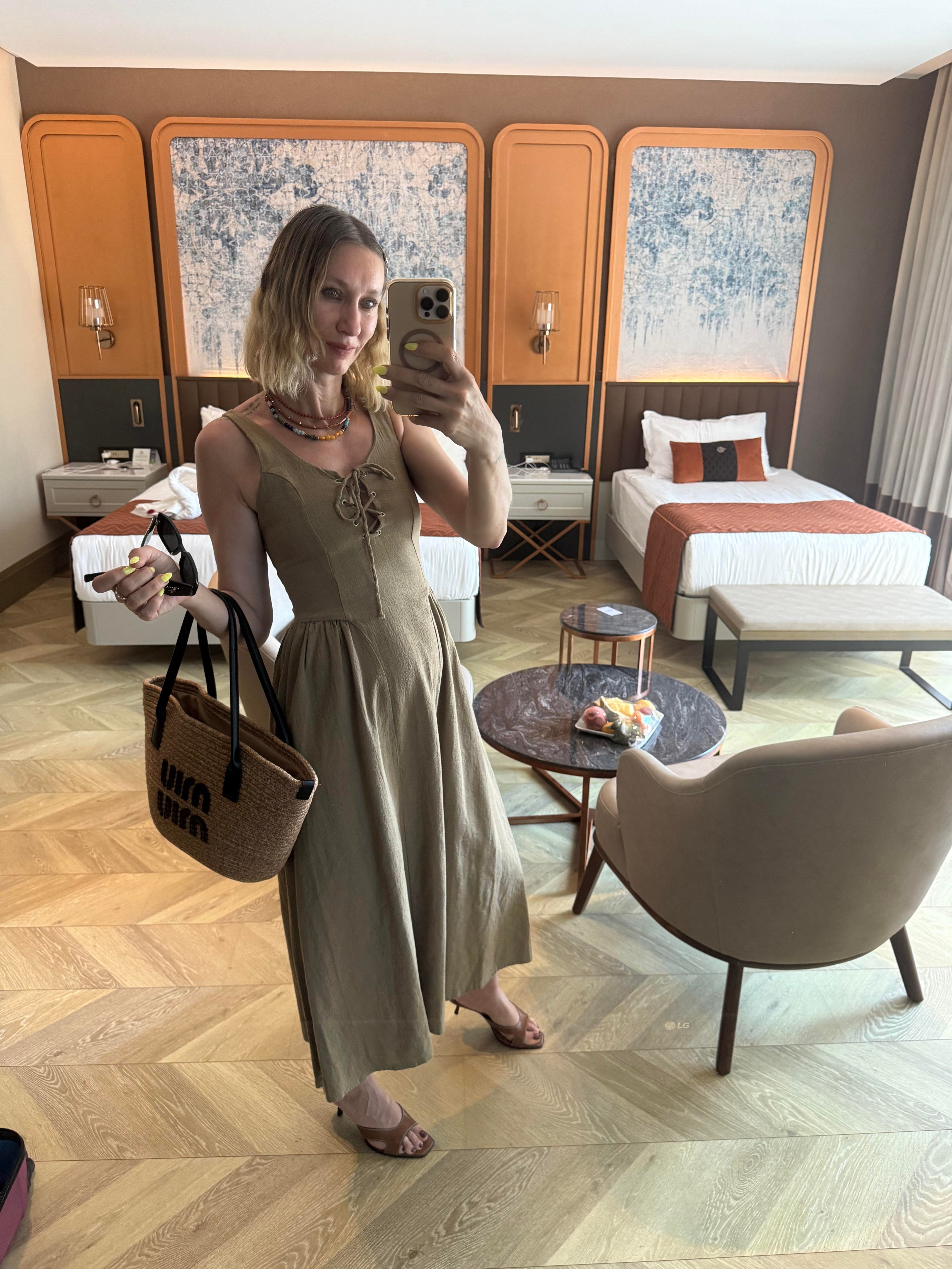 Western Askılı Elbise