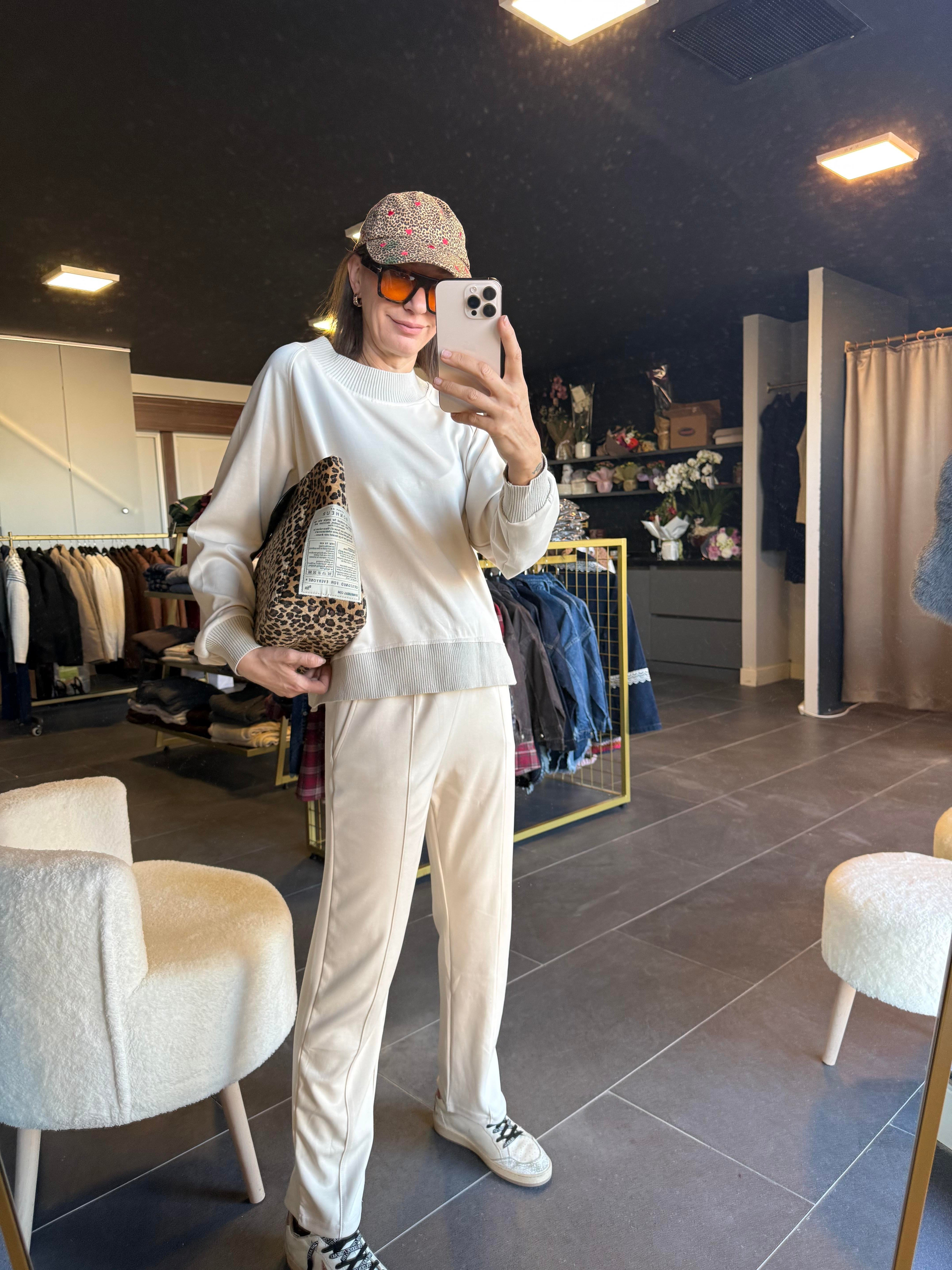 Work Modal Ekru Alt Üst Premium Takım