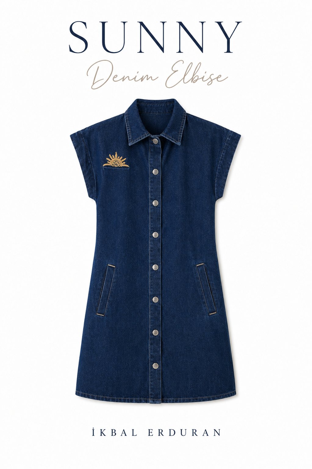Work Sunny Denim Elbise