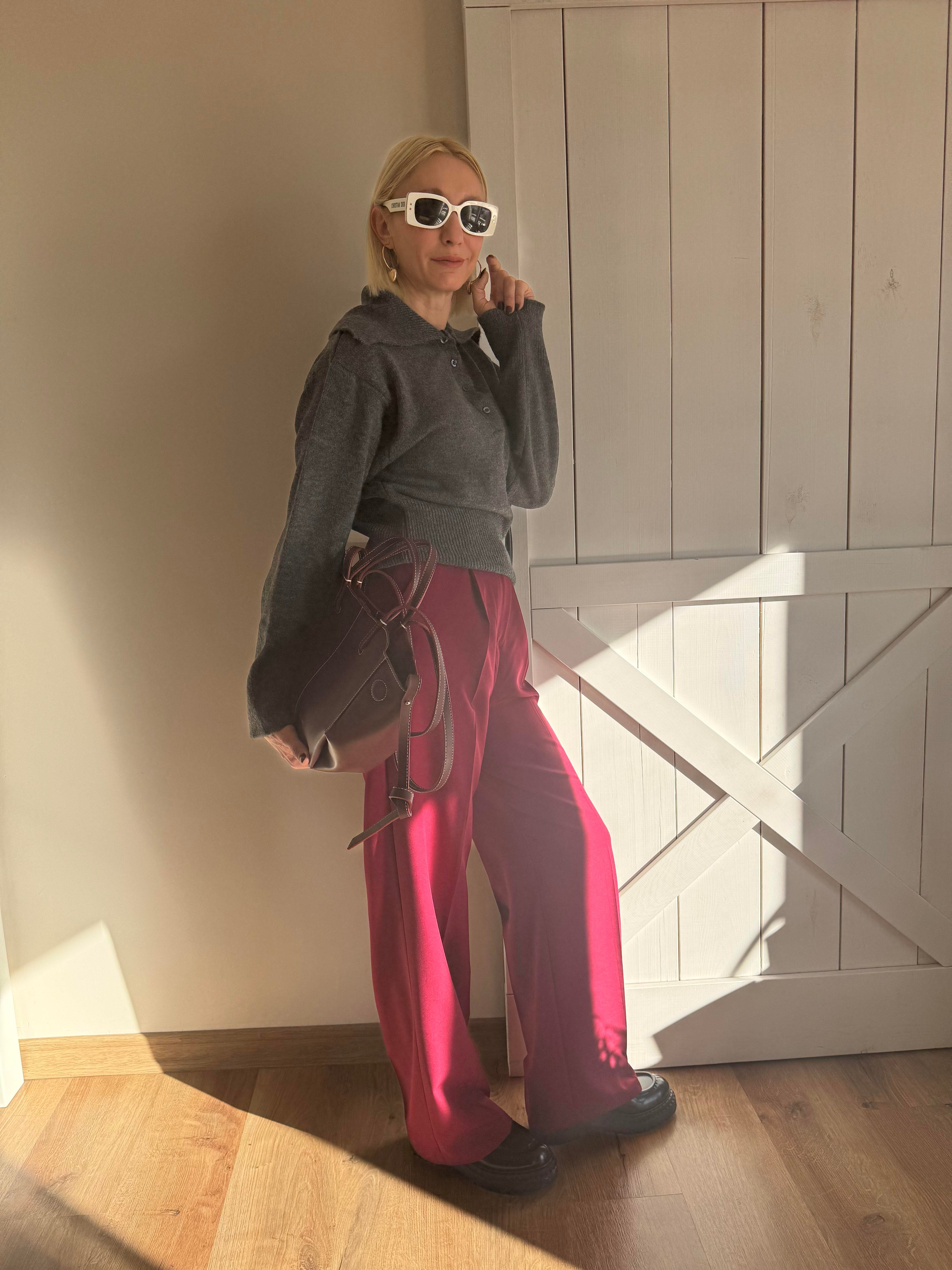 Zr Bordo Palazzo Pantolon