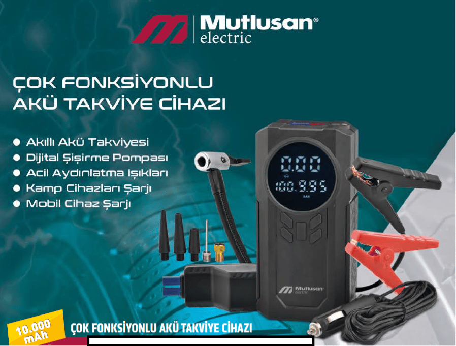 Mutlusan 999 999 530001 Çok Fonksiyonlu Akü Takviye Cihazı