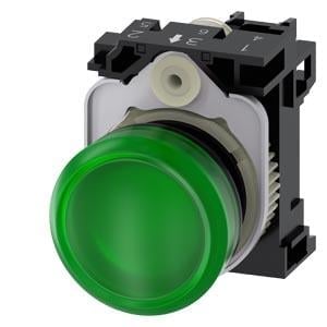 SIEMENS 3SU1106-6AA40-1AA0 - Sinyal Lambası, Ø22, Yeşil   (Led-230VAc) Sirius