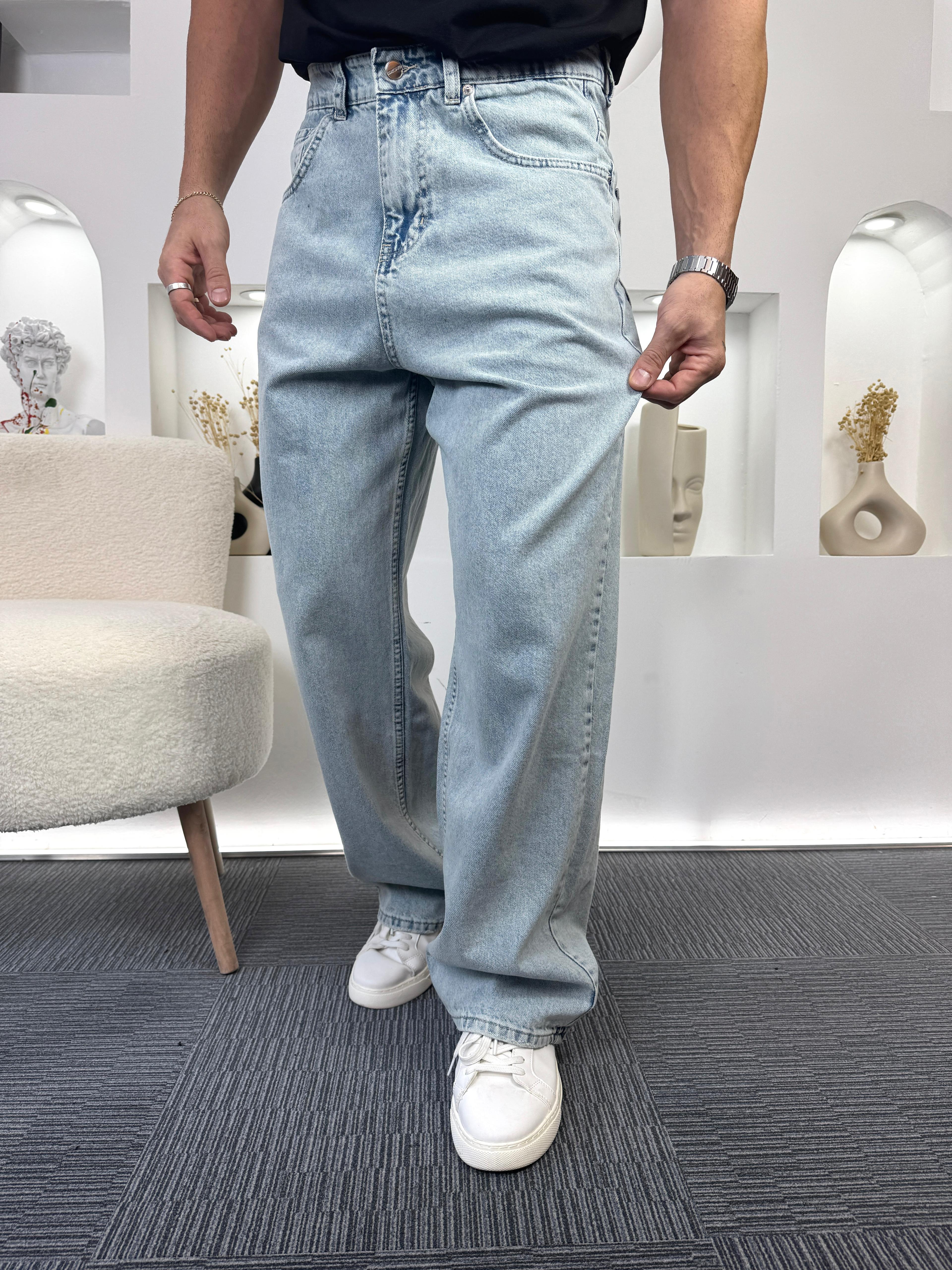 Açık Mavi Giesto Baggy Jean