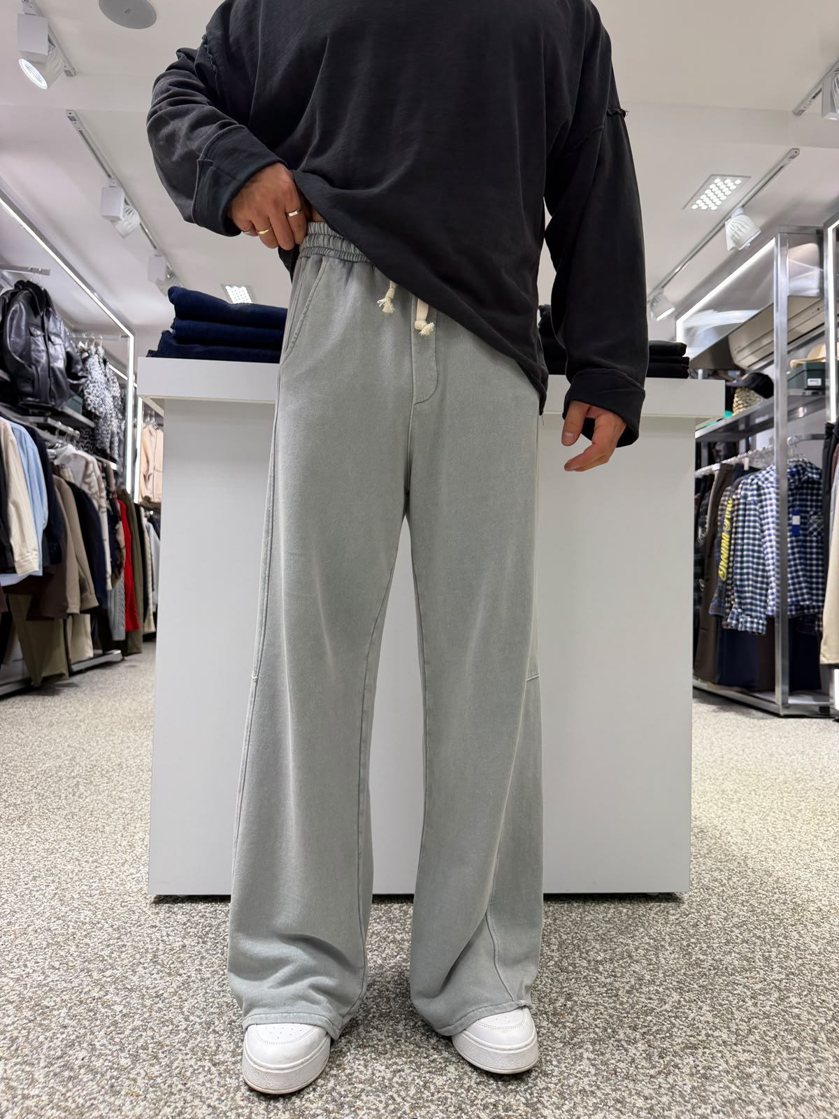 Gri RL Yıkamalı Orbit Baggy Eşofman