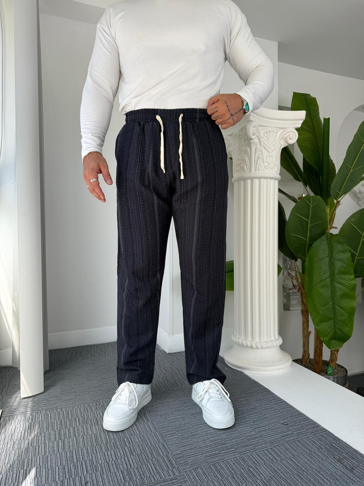 Lacivert Desenli Mr Baggy Eşofman