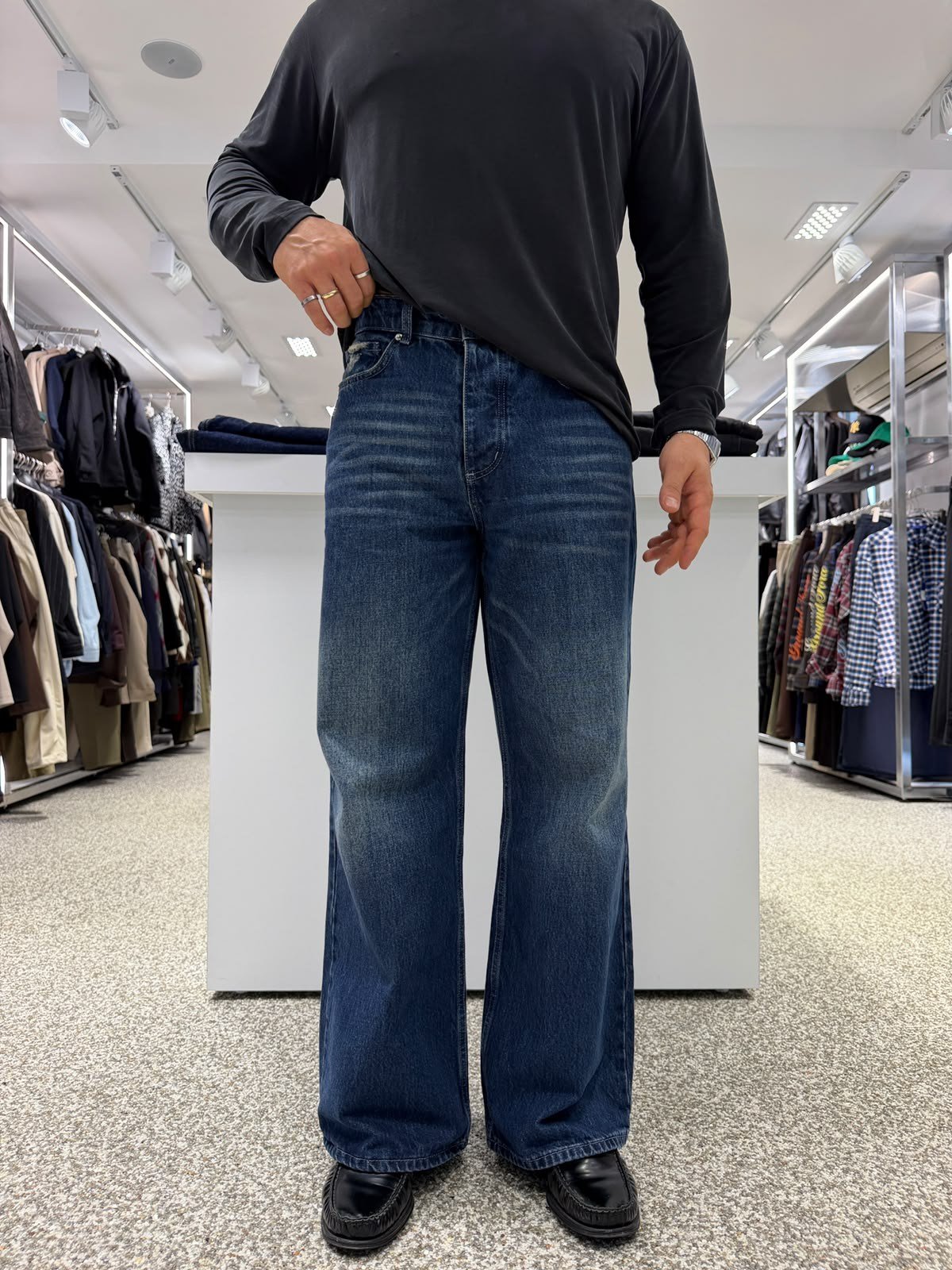 Navy Blue GG Bootcut Jean