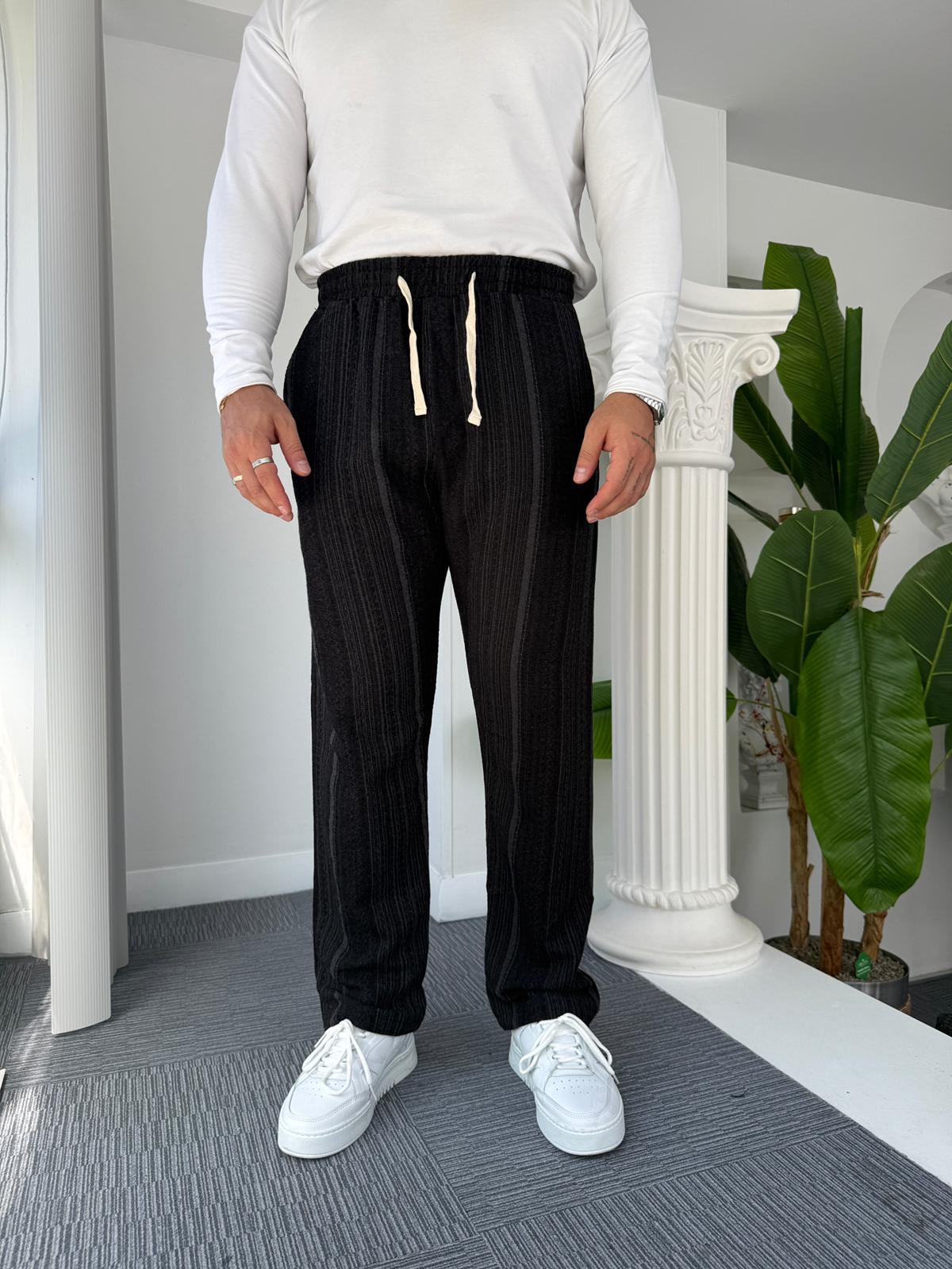 Siyah Desenli Mr Baggy Eşofman