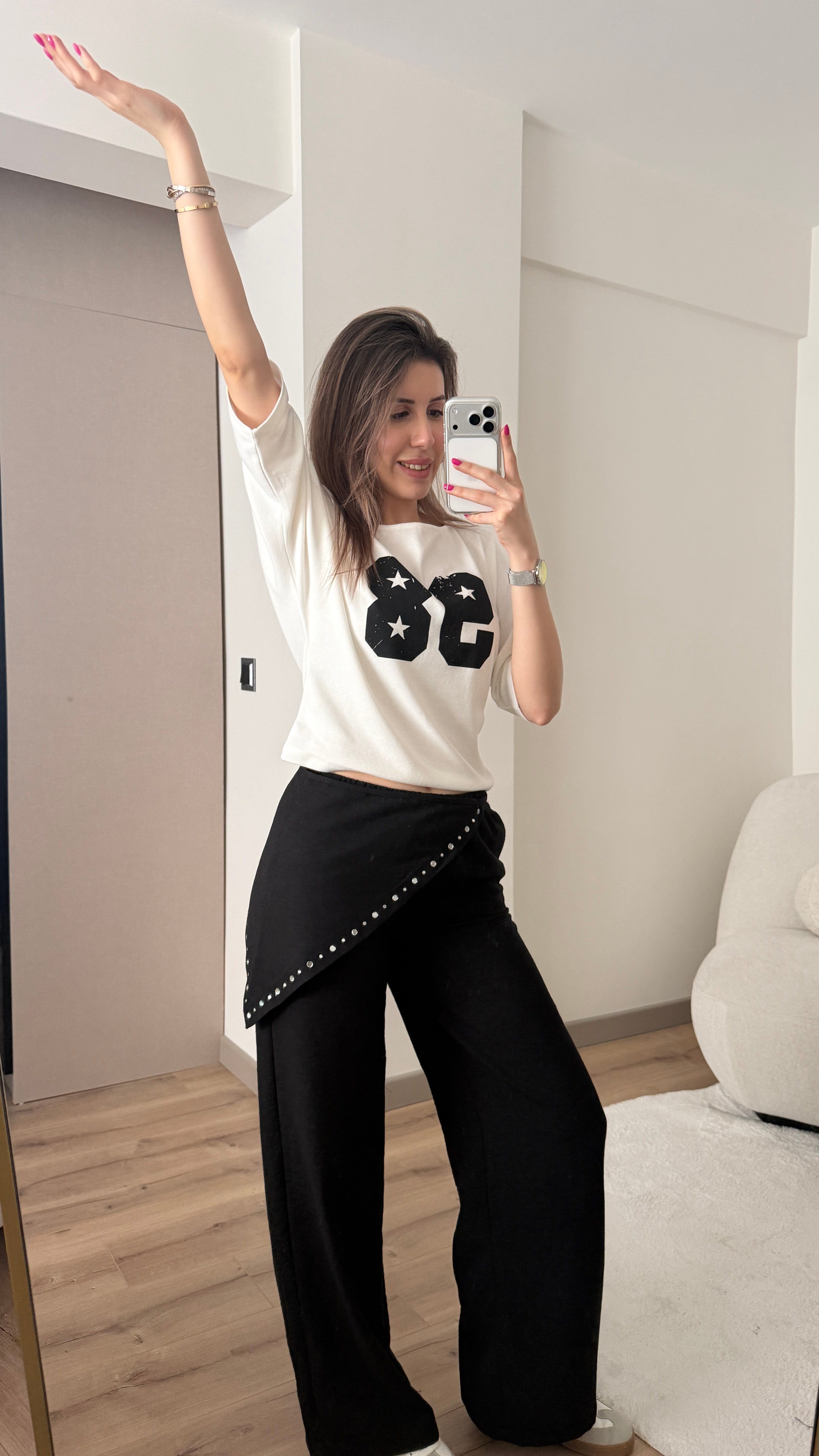 BOL PAÇA SİYAH MANİFEST PANTOLON