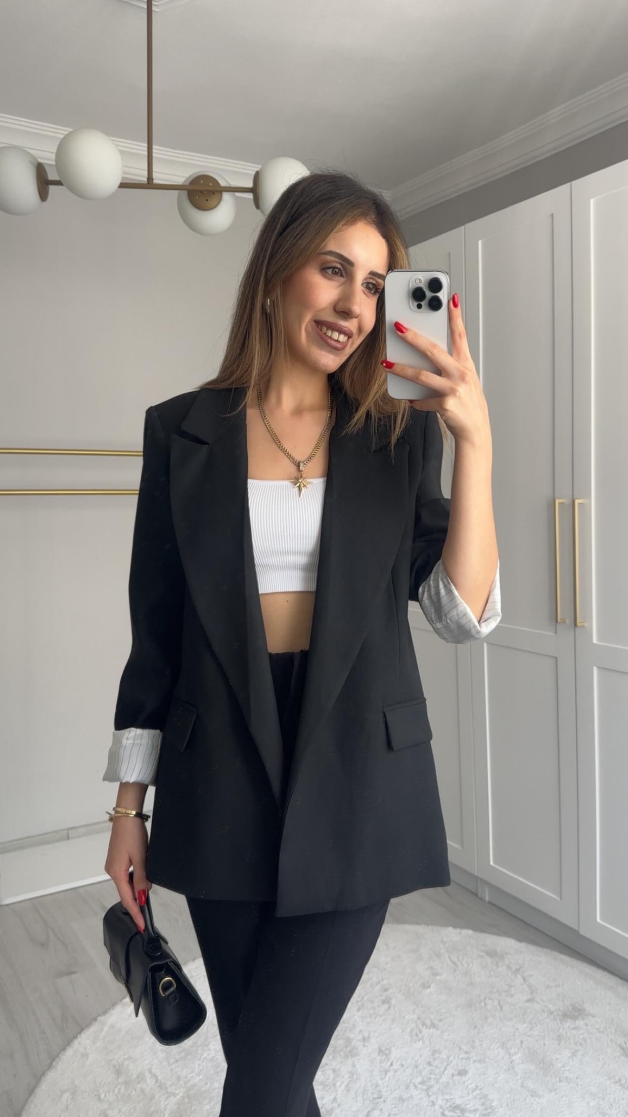 PREMİUM SİYAH BLAZER CEKET