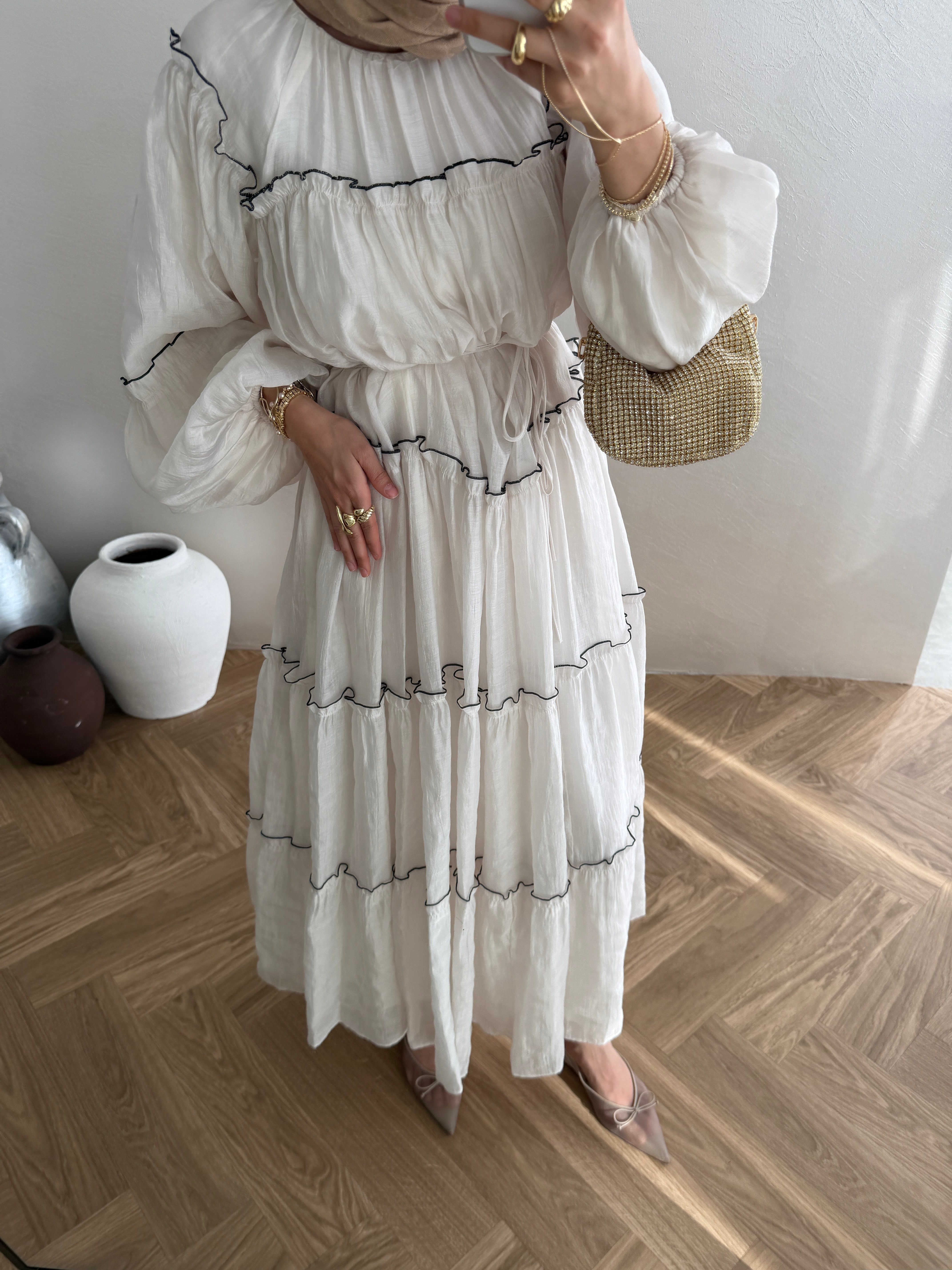 Alia Vual Elbise - Bej