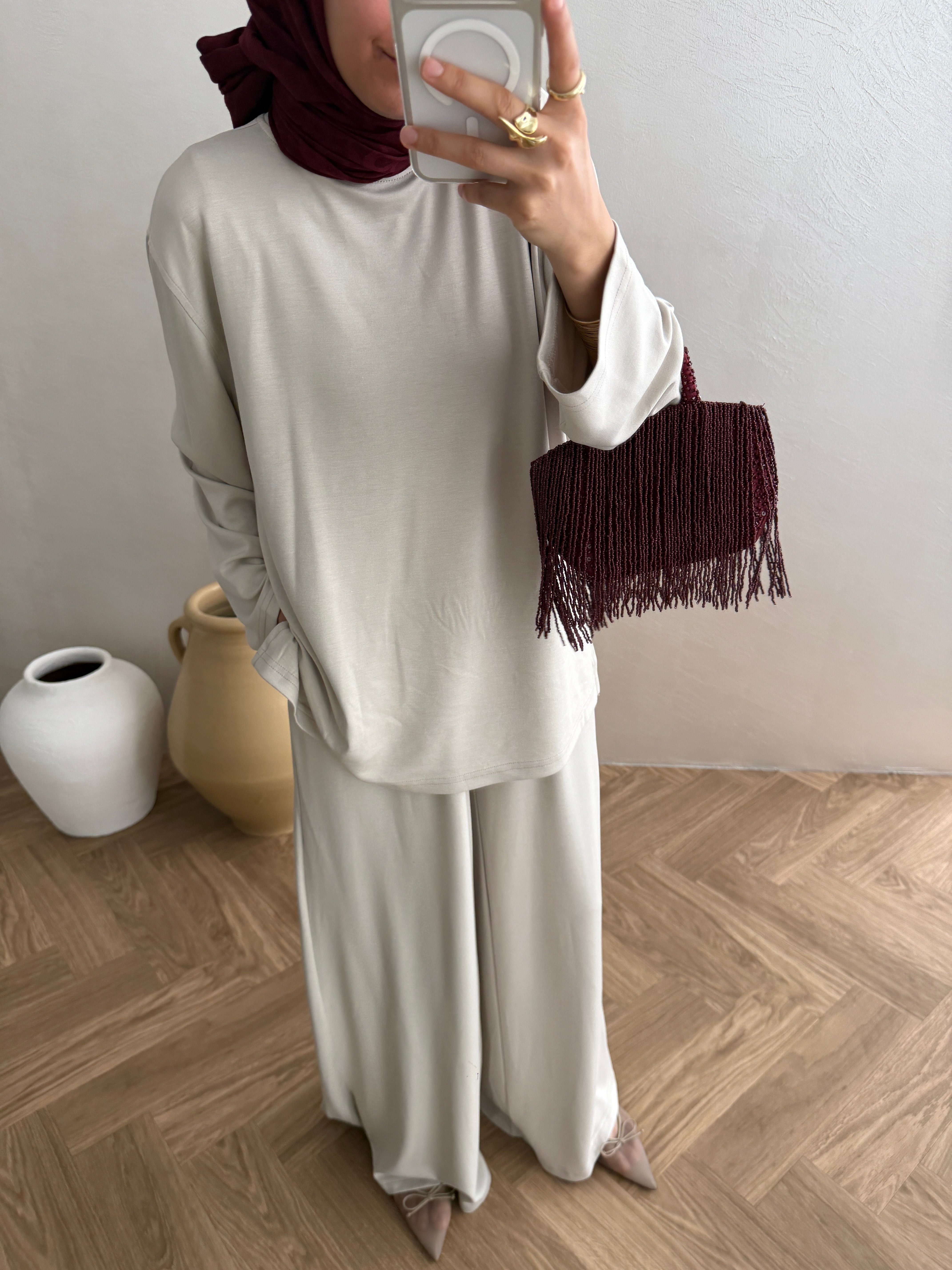 Basic Oysho Takım - Gri